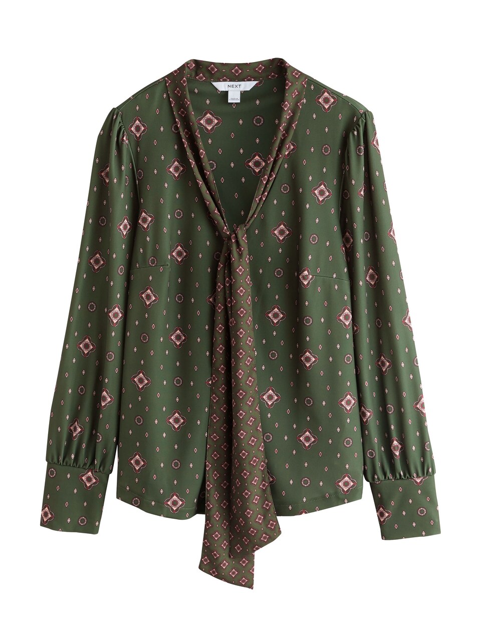 Blus mörkgrön / rosa