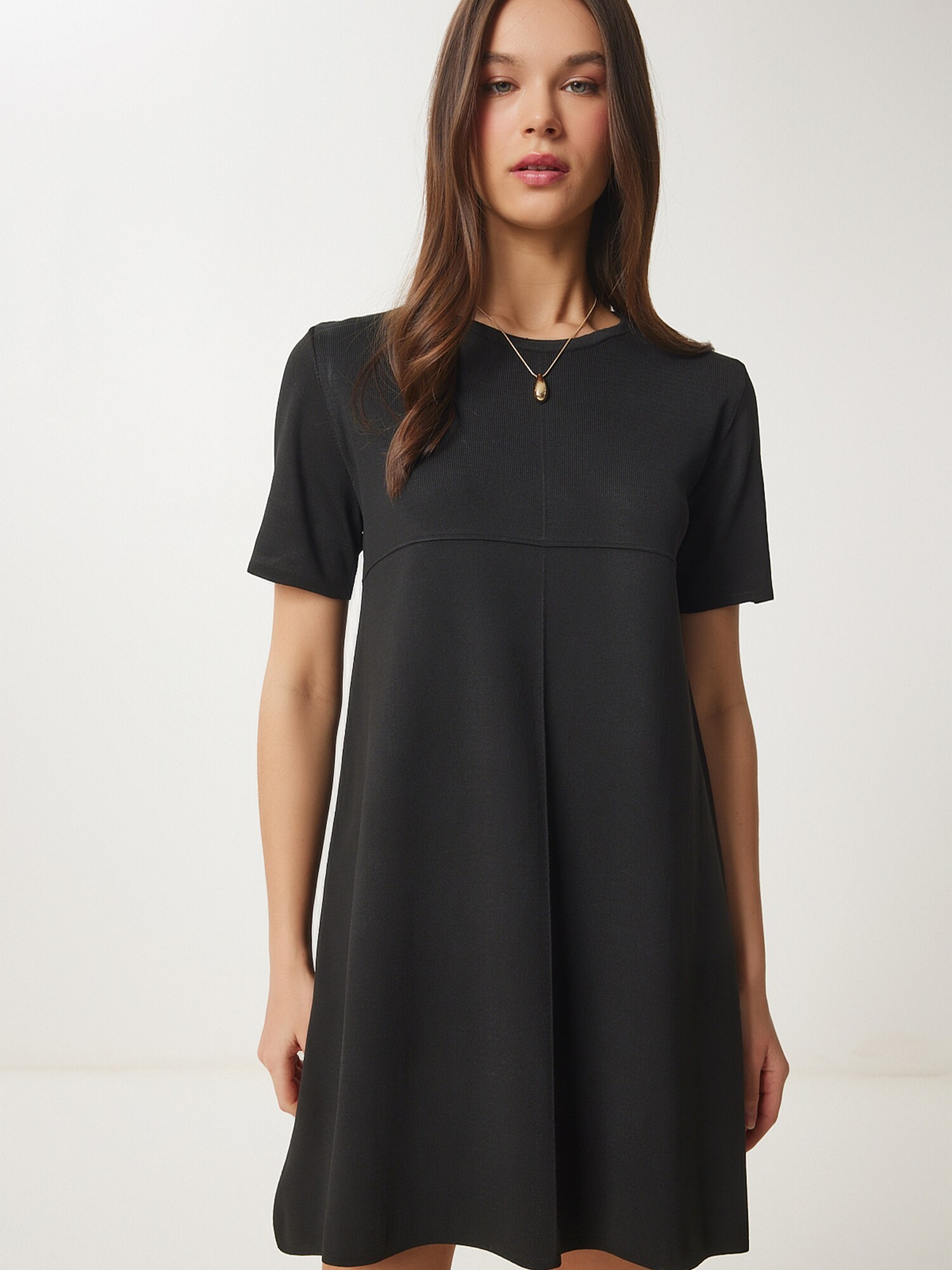 Happiness İstanbul Rochie tricotat negru