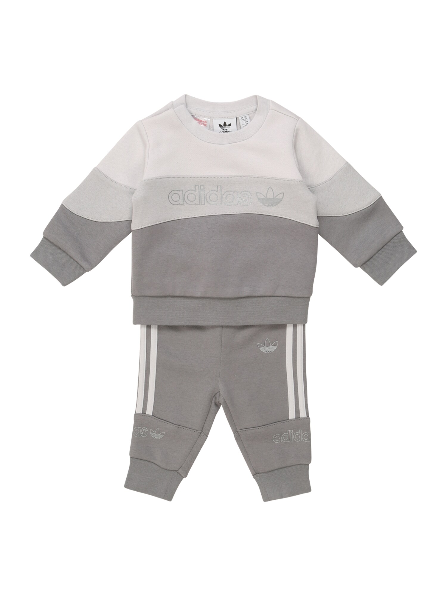 ADIDAS ORIGINALS Laisvalaikio kostiumas  pilka / balta / šviesiai pilka
