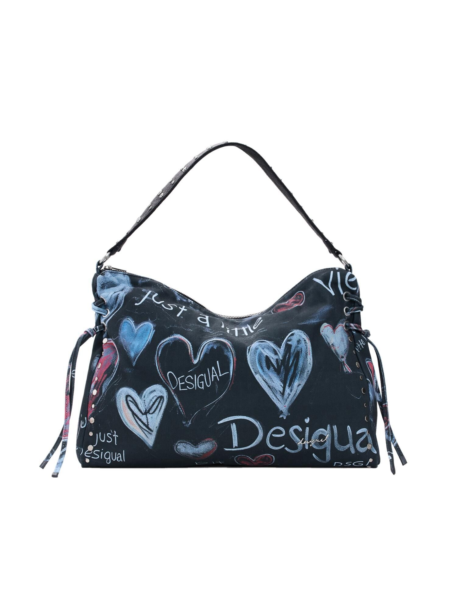 Desigual Geantă de umăr  albastru marin / azuriu / roz