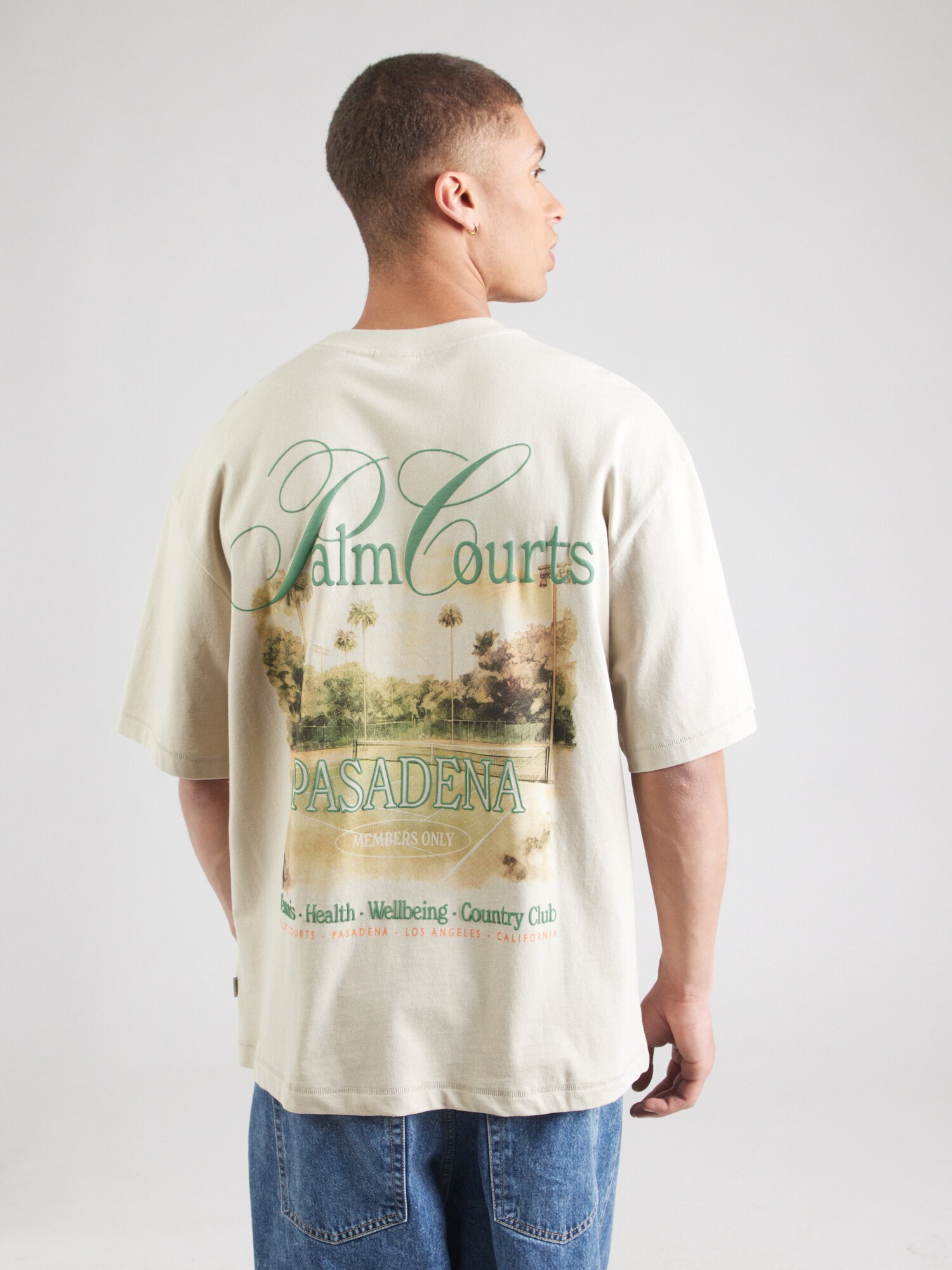 Only & Sons Póló 'ONSMILO PASADENA'  homok / szürke / világoszöld termék 2. képe