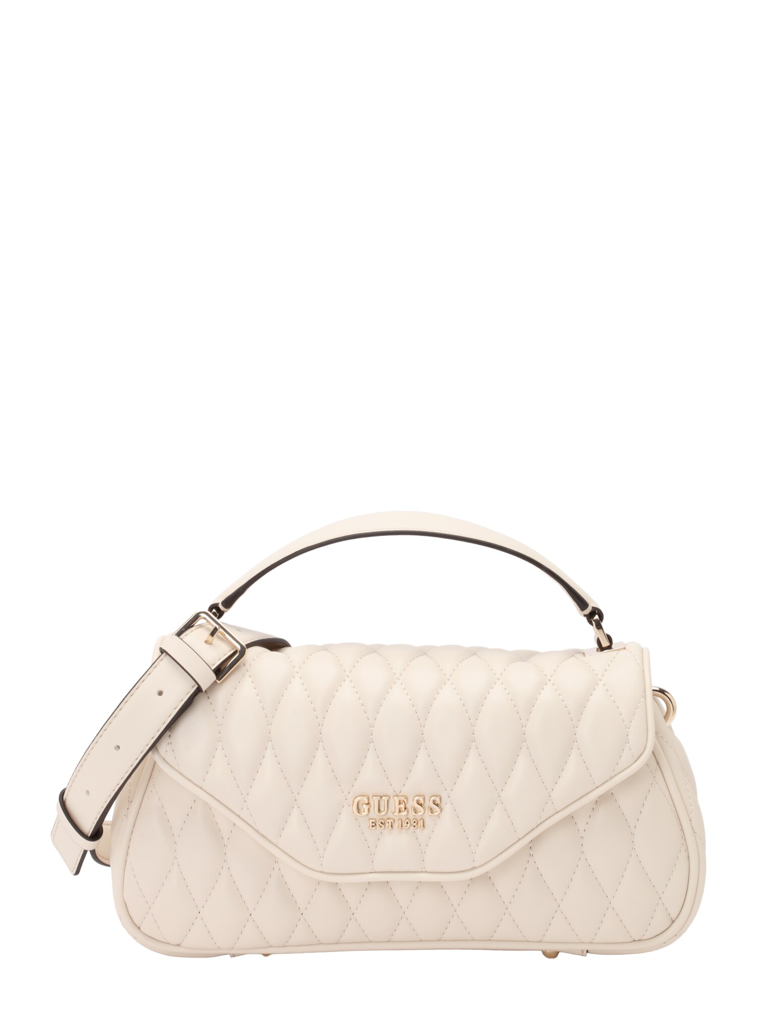 Guess Handtas 'Valla Top Handle Flap' Crème