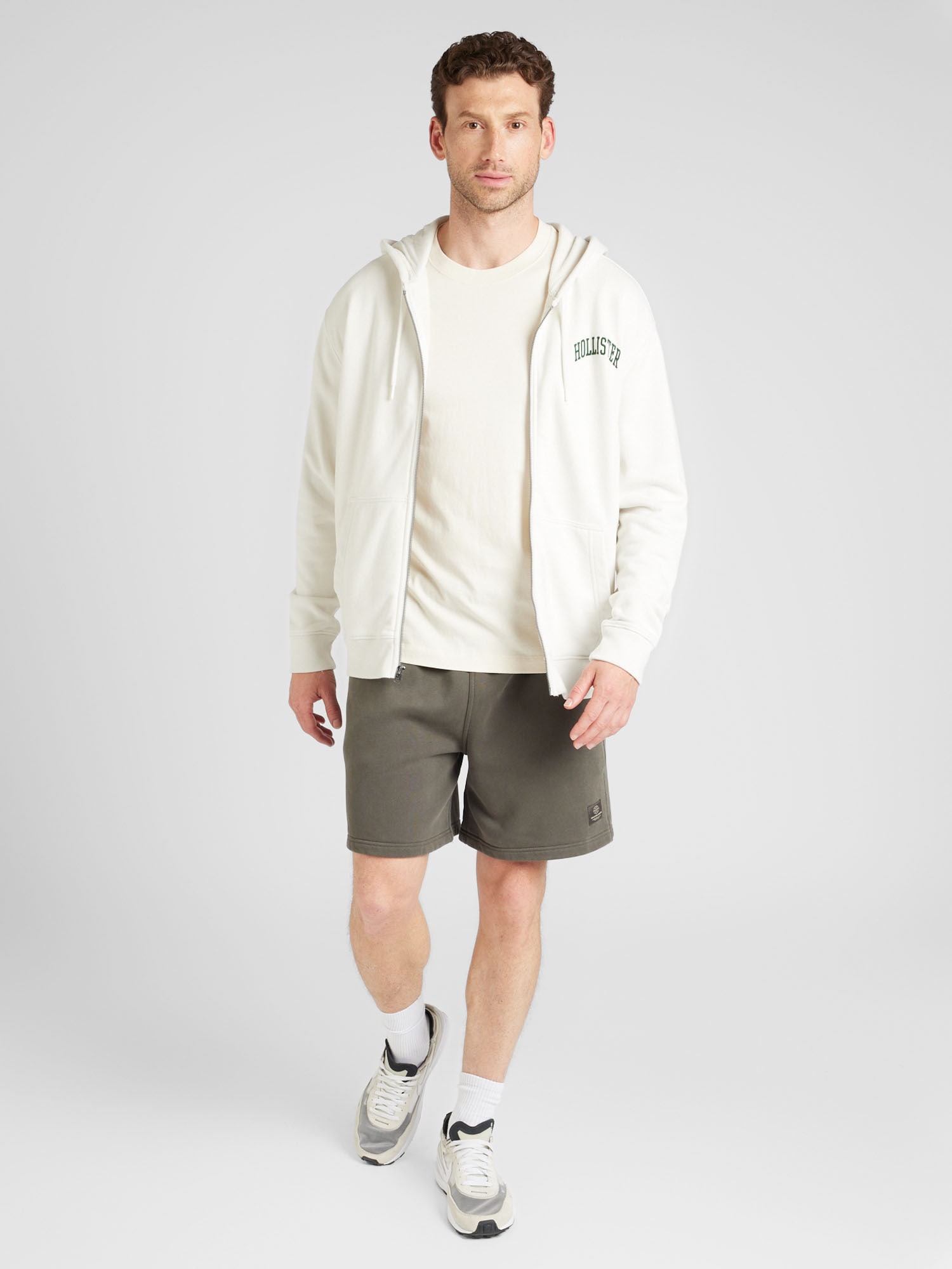 Abercrombie & Fitch Póló  bézs / sötétszürke / piszkosfehér termék 2. képe