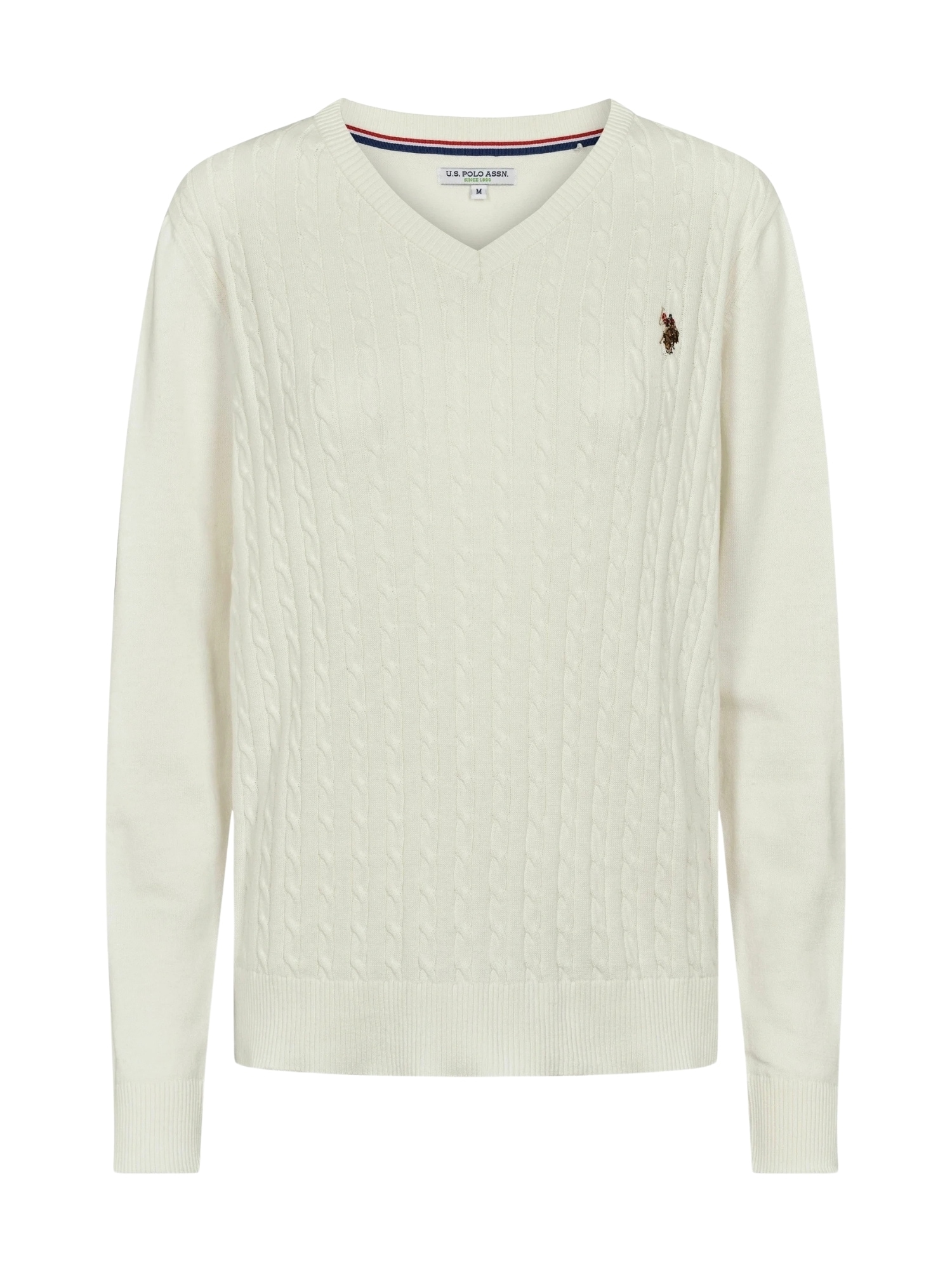 U.S. POLO ASSN. Pulover UWBell maro / alb