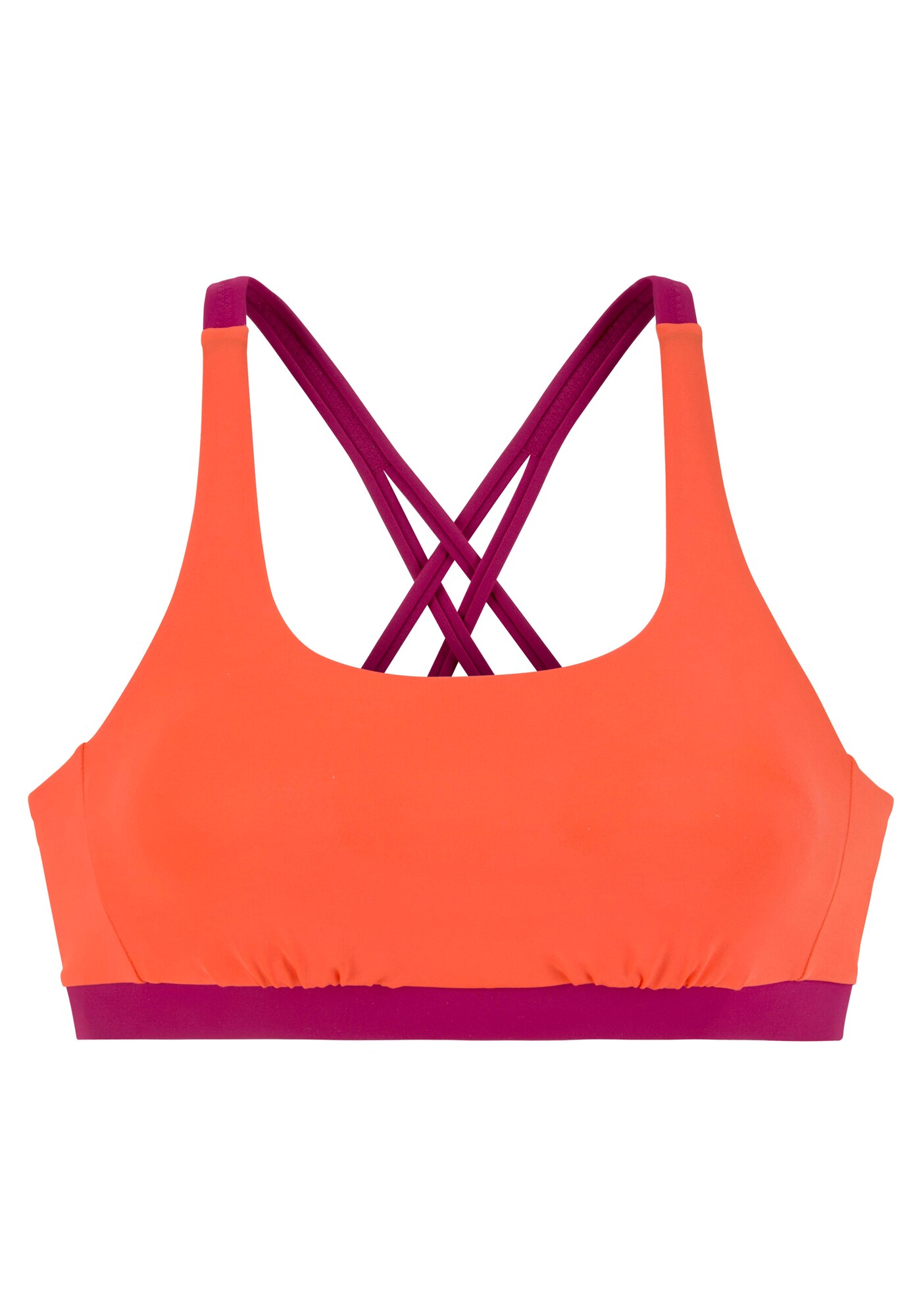 s.Oliver Sutien costum de baie Yella  mov zmeură / portocaliu neon