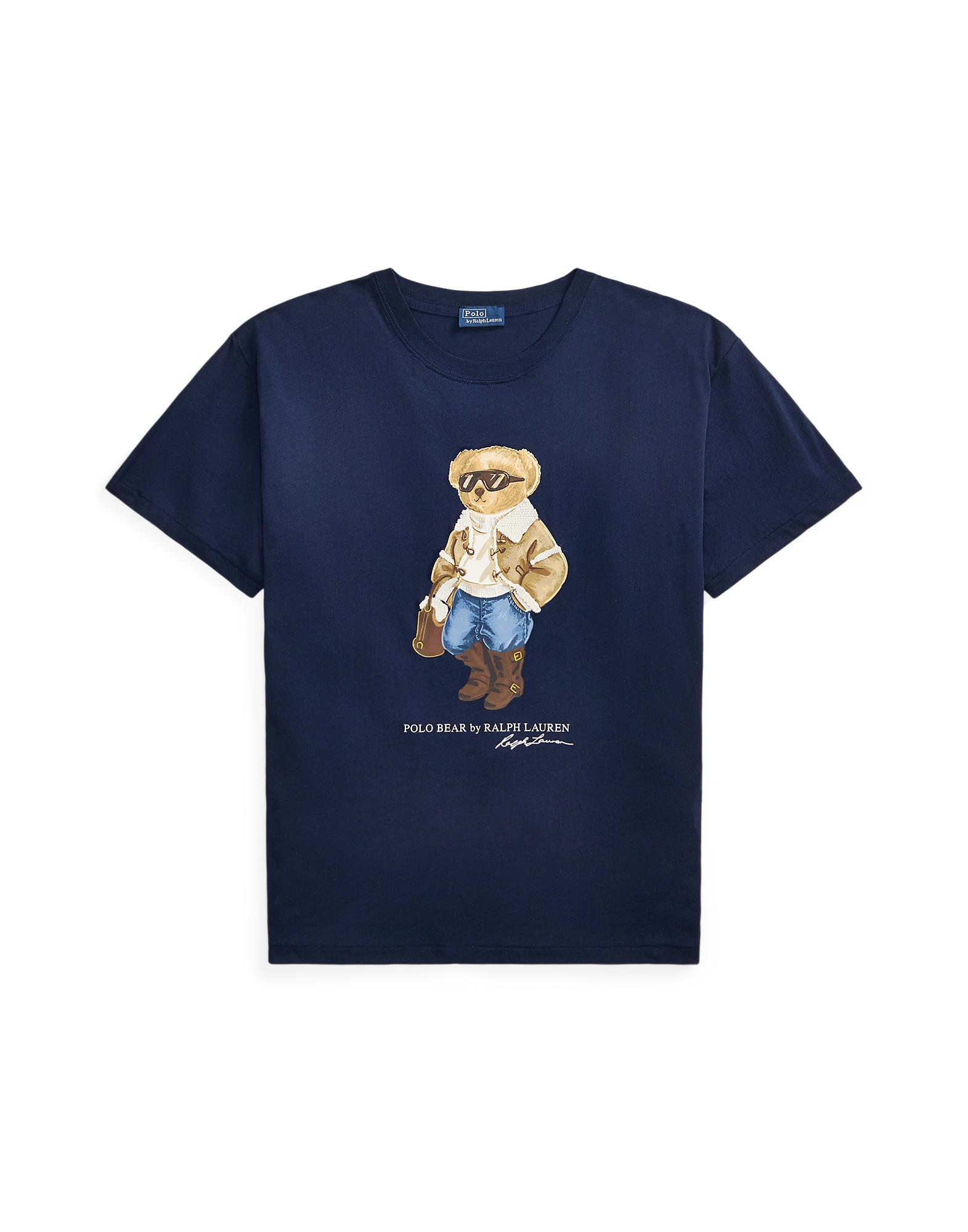 Polo Ralph Lauren Tricou bleumarin / albastru denim / maro deschis / maro închis