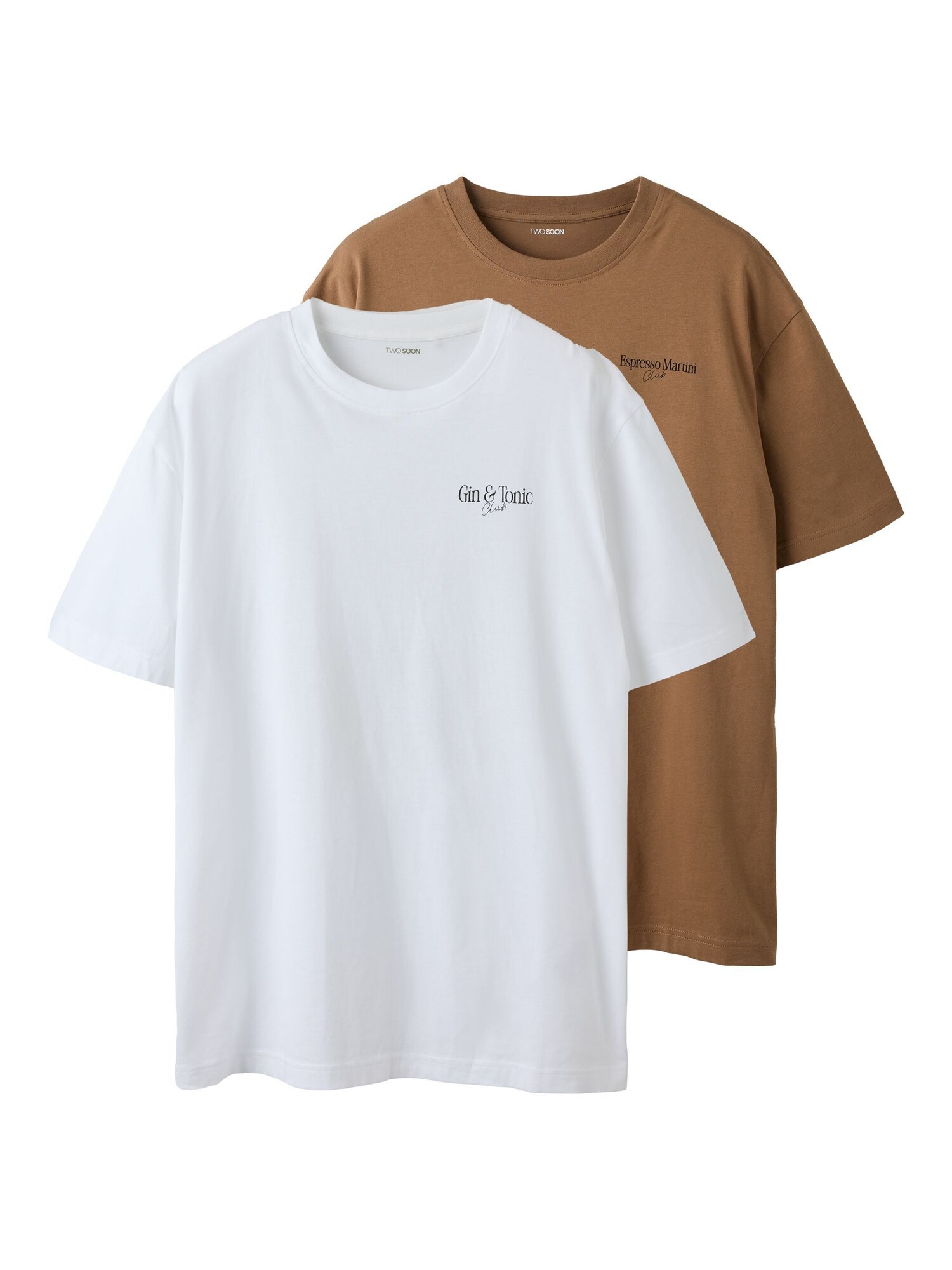 TWO SOON Camiseta  umbra / kiwi / negro / blanco