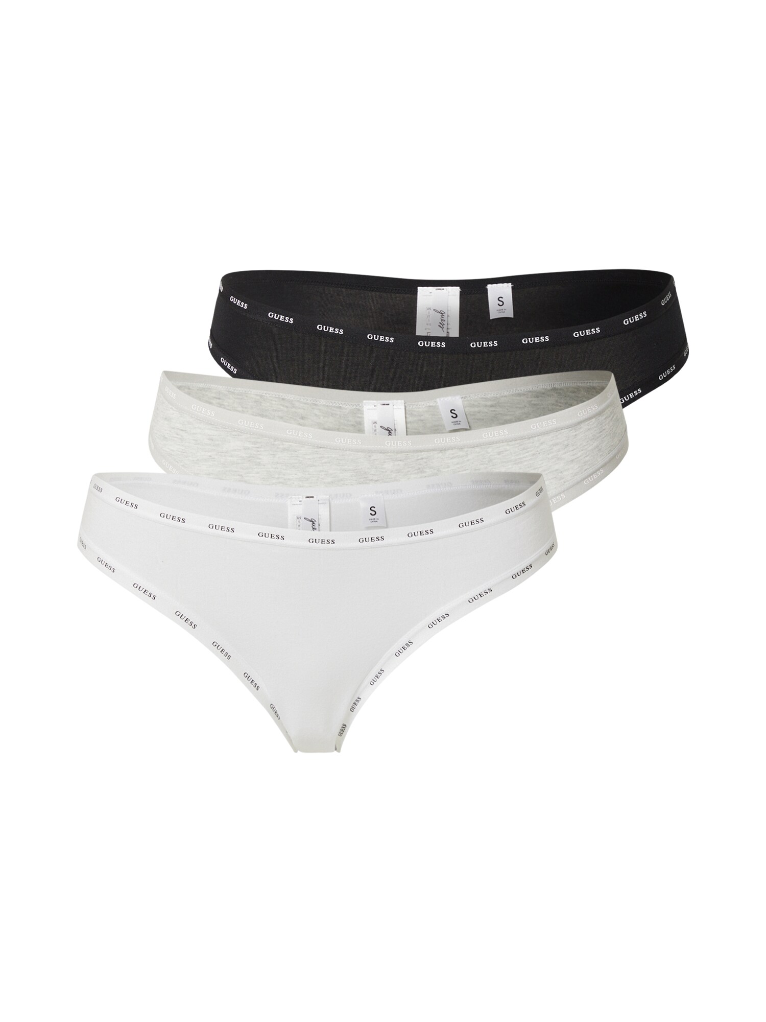 GUESS Tanga  gri amestecat / negru / alb