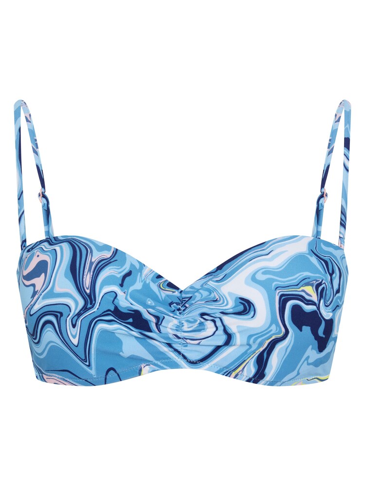 CHIEMSEE Bikinitop Damen Größe 75 blau / weiß