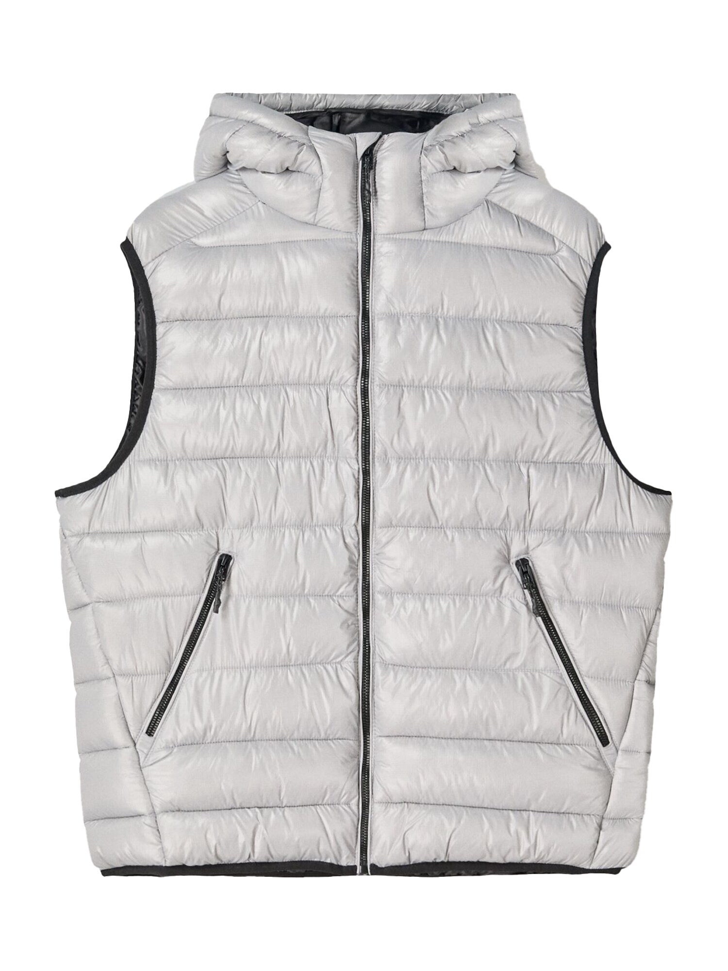 Bershka Vestă  gri argintiu