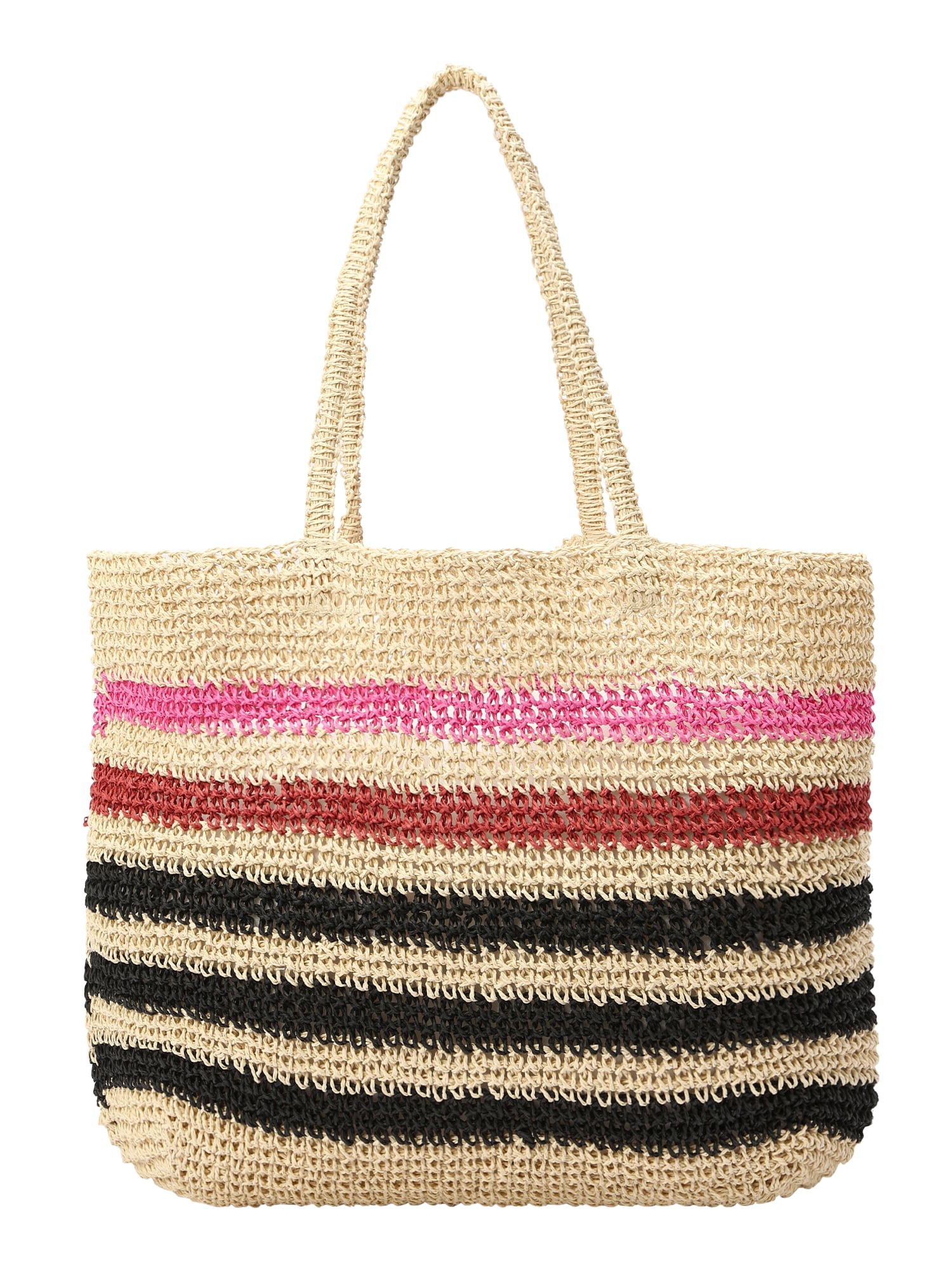 VILA Shopper táska 'MARINA'  bézs / világos-rózsaszín / piros / fekete