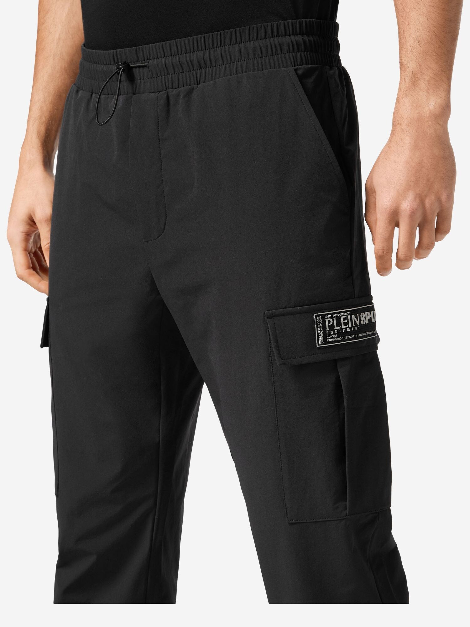 Plein Sport Pantalón cargo  negro / blanco – imagen 8