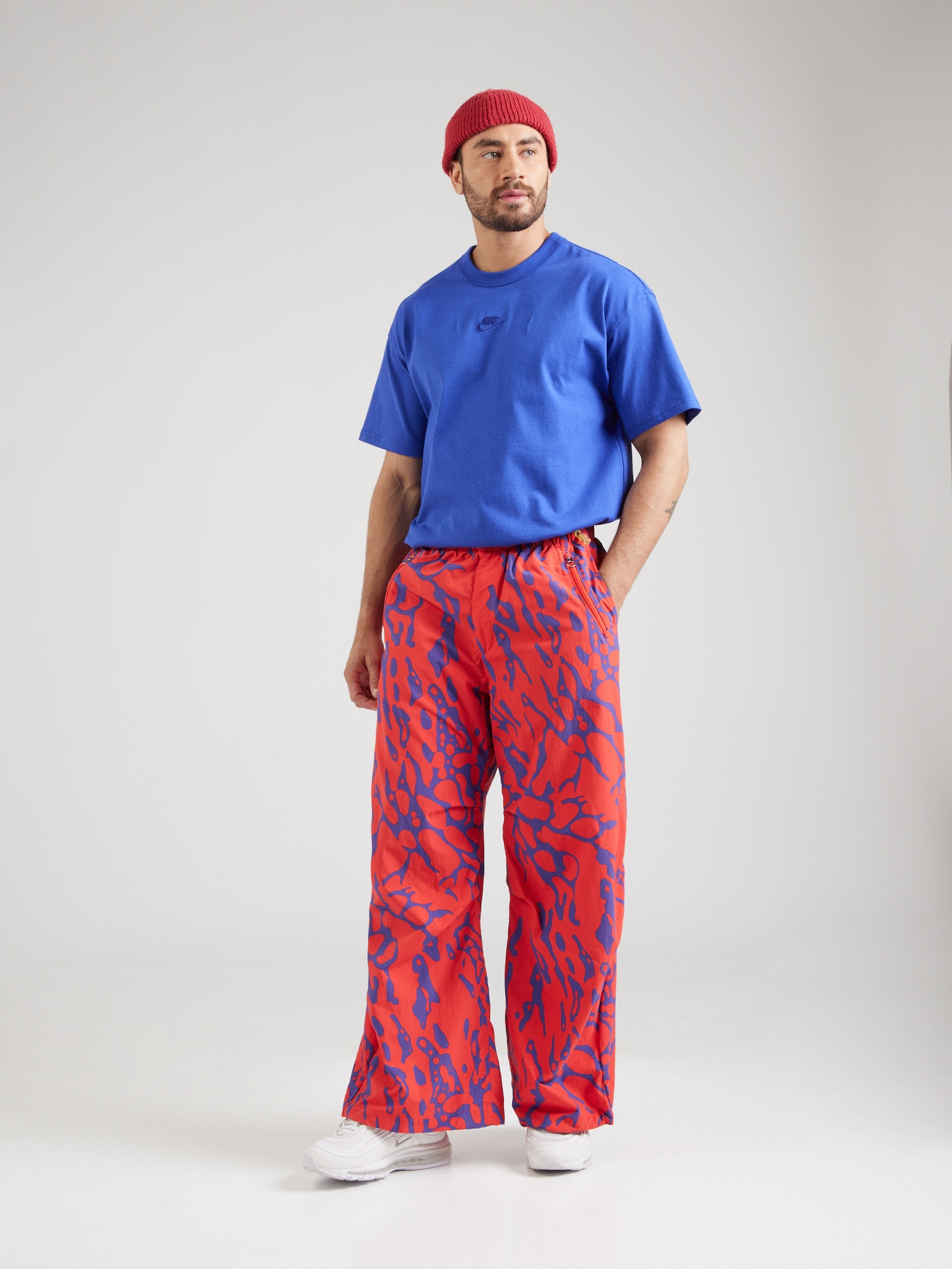 Nike Sportswear Nadrág  kék / narancsvörös / fehér termék 2. képe