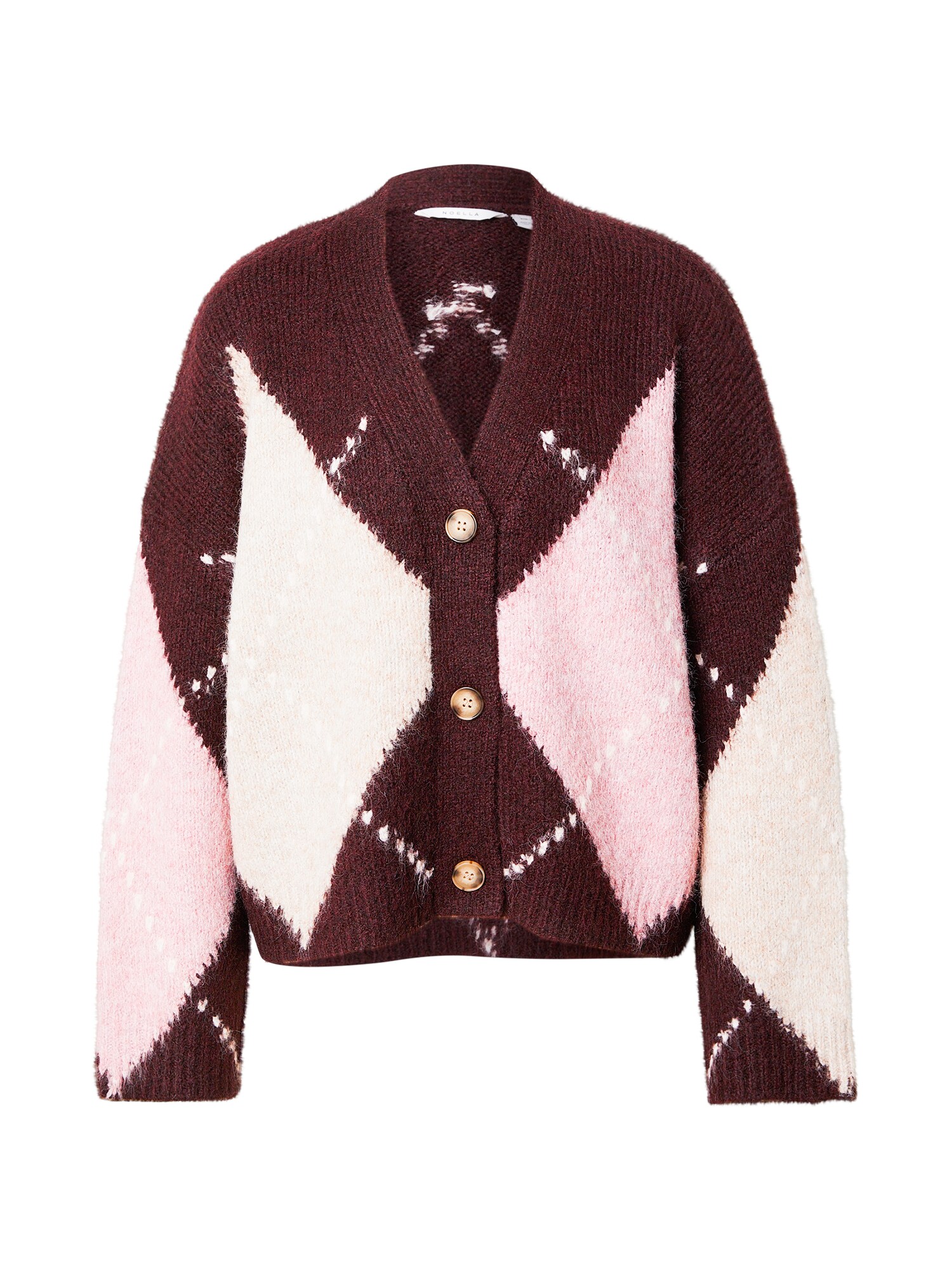 Noella Geacă tricotată Laiana  roz / roșu vin / alb