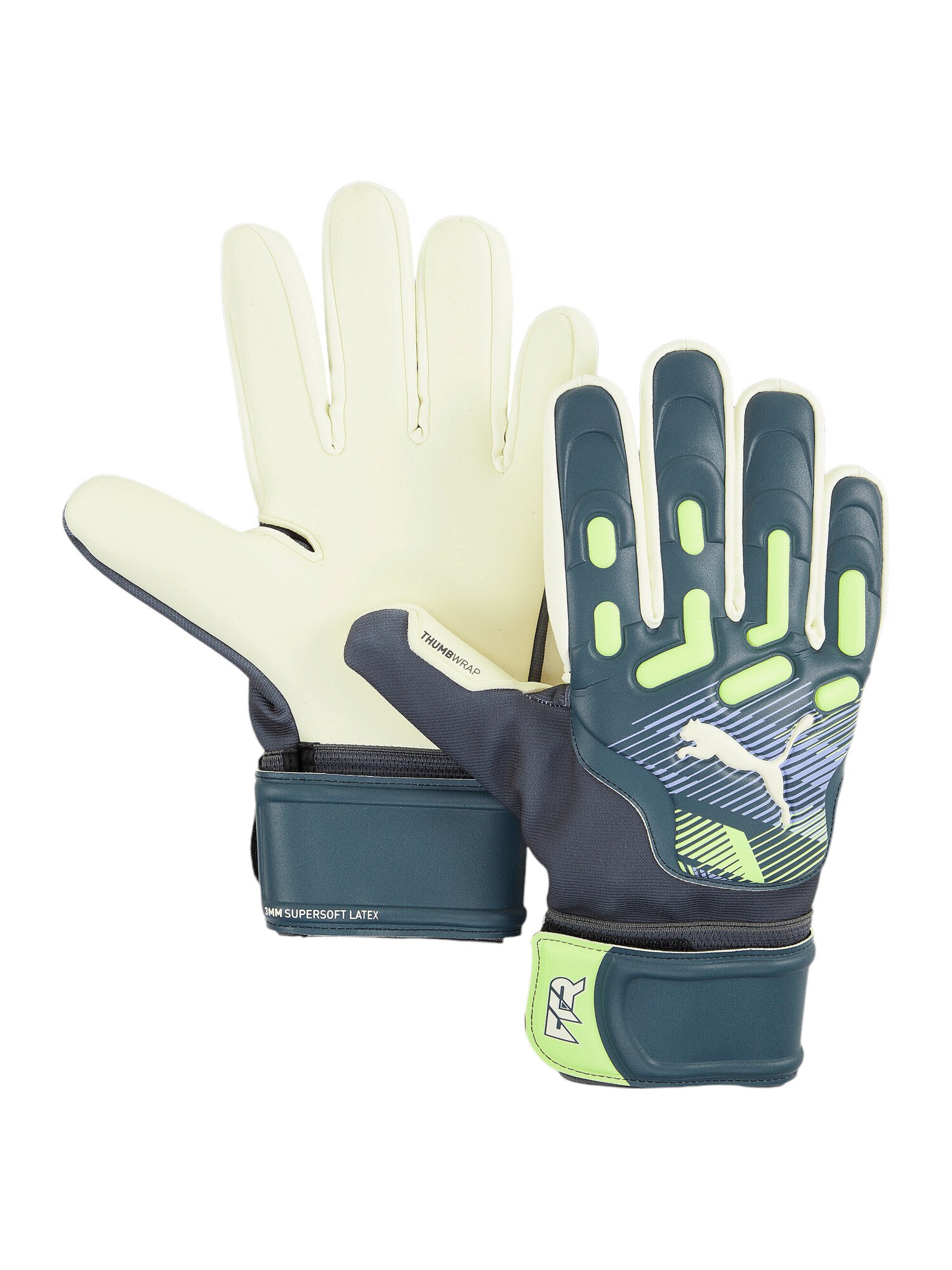 PUMA Mănuși sport  albastru / verde mentă / alb