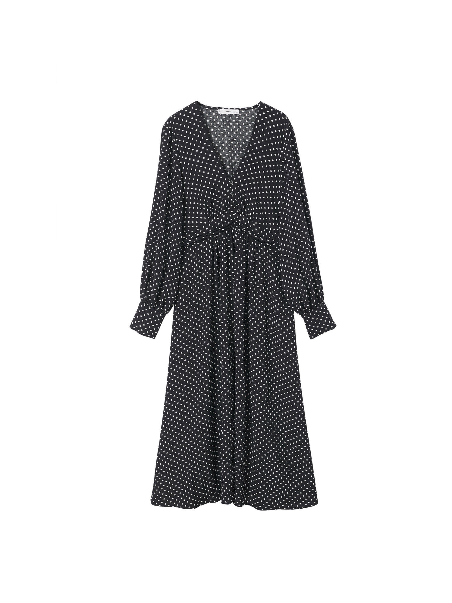 Mango MANGO Kleid 'Rose' schwarz / weiß