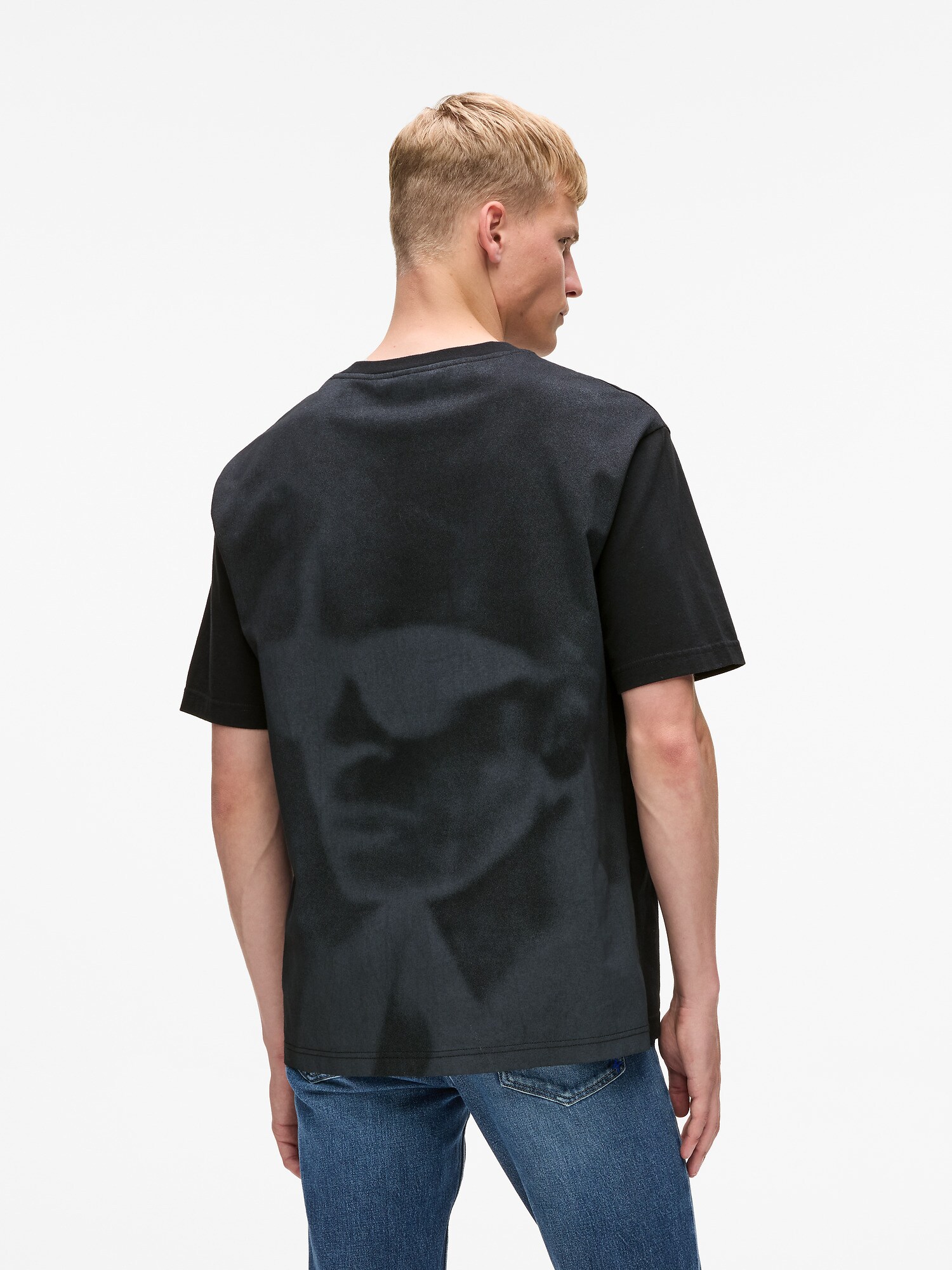 KARL LAGERFELD JEANS Tričko grafitová / čierna / biela (obrázok 3)