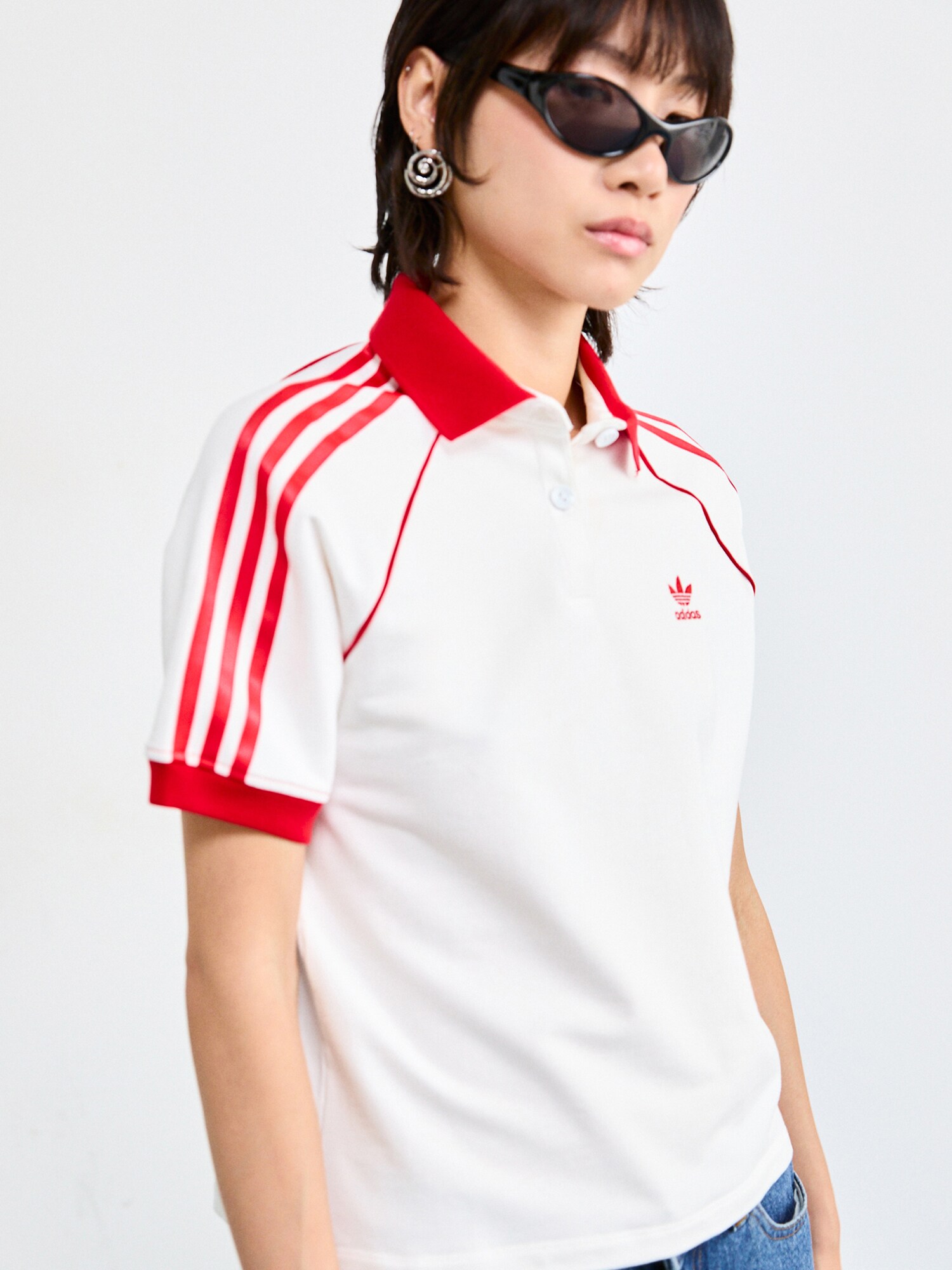 ADIDAS ORIGINALS Tričko červená / biela (obrázok 6)
