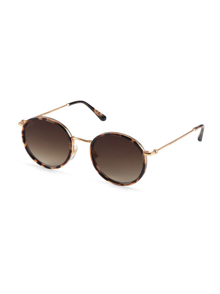 Kapten & Son Sonnenbrille 'Amsterdam Umber Tortoise Brown' Herren Größe One Size ocker / dunkelbraun / gold / schwarz