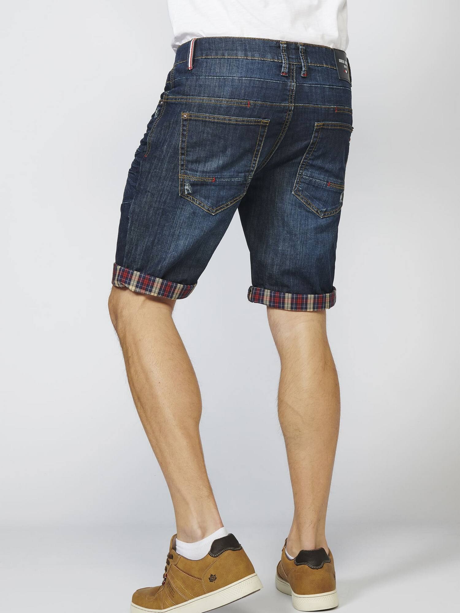 KOROSHI Džínsy nebielená / námornícka modrá / modrá denim / tmavočervená (obrázok 5)
