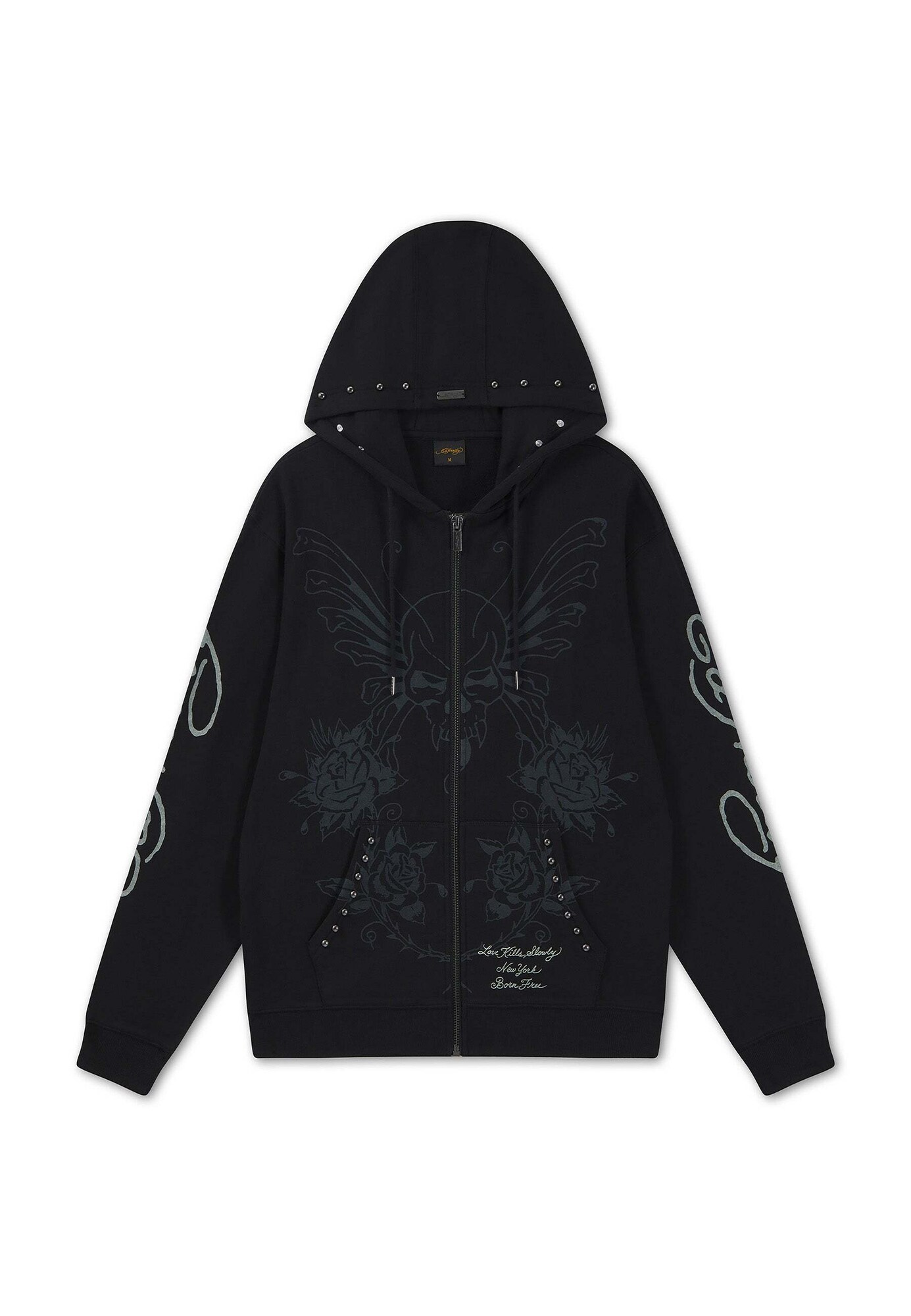 Ed Hardy Gornji dio trenirke ' Love Kills'  svijetlosiva / crna