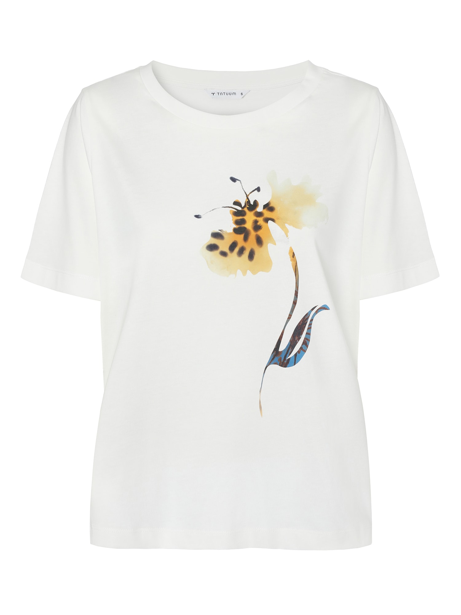 TATUUM Tricou Landa 1 albastru / galben șofran / alb murdar