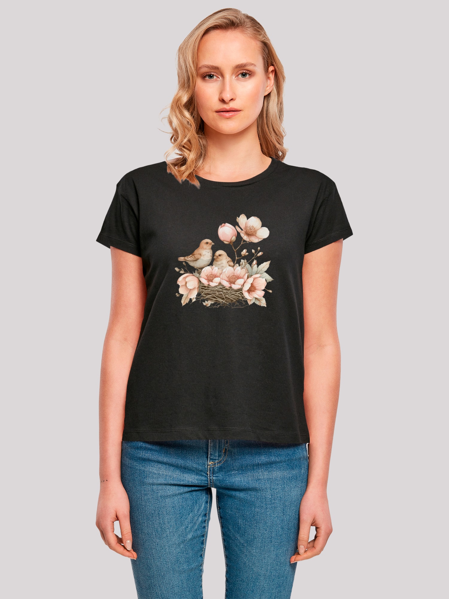 Thumbnail - F4NT4STIC T-Shirt Vogelnest Blumen