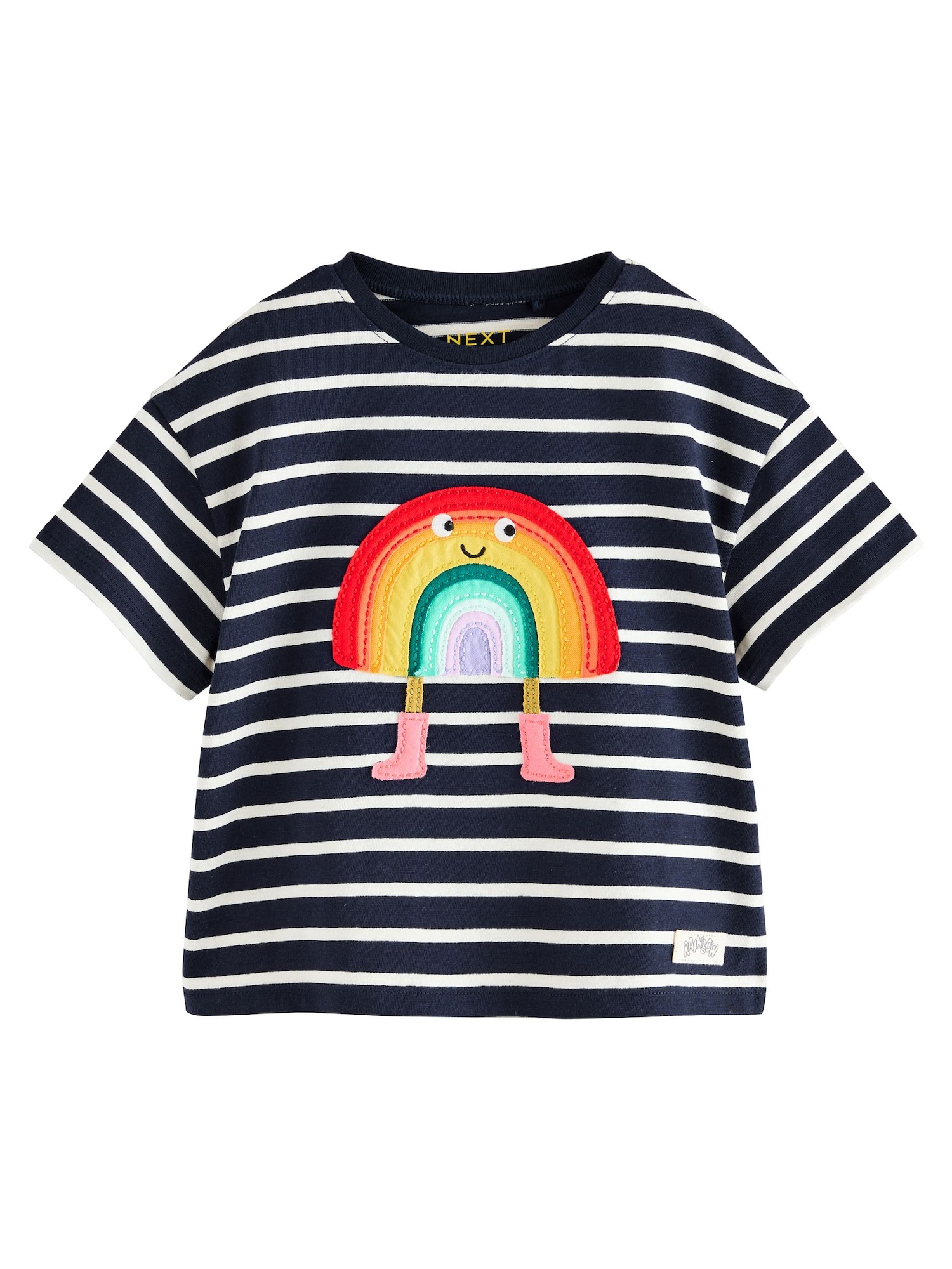 Next Tricou  bleumarin / portocaliu / roșu / alb