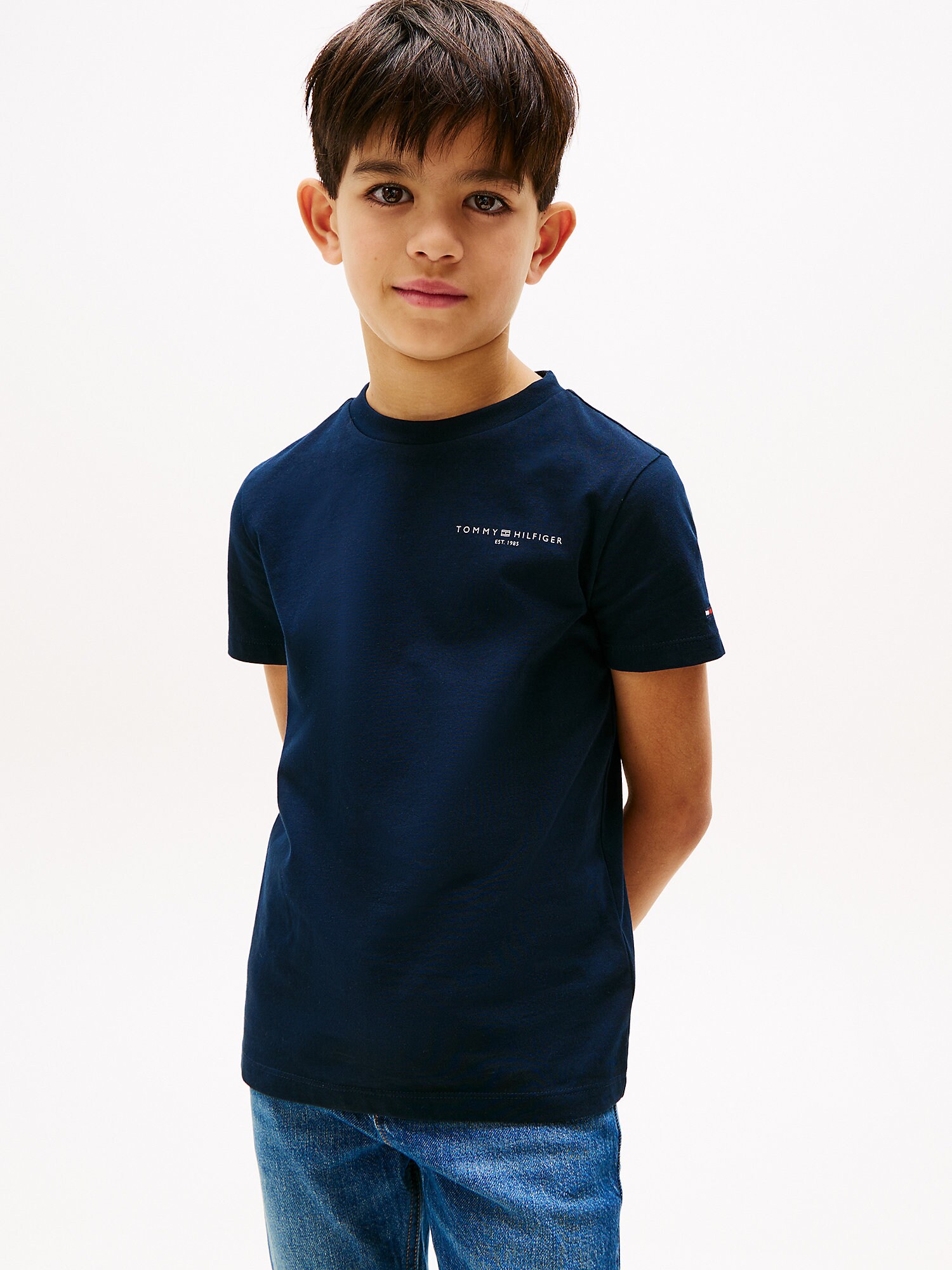 TOMMY HILFIGER Póló  éjkék / piszkosfehér termék 2. képe