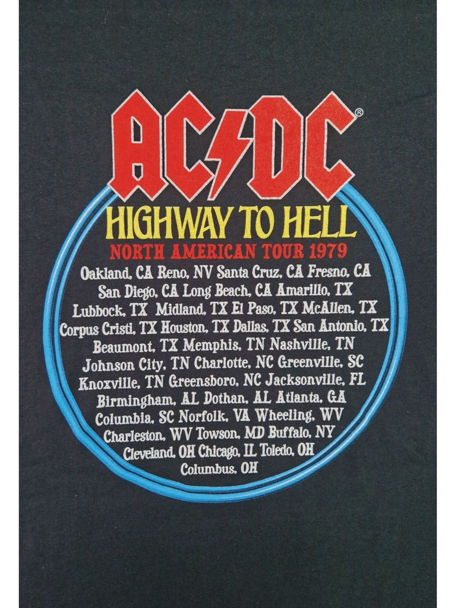AC/DC Sudadera 'Ac/dc Highway to Hell North America Tour 1980  Sweatshirt Sweatshirt'  negro – imagen 4