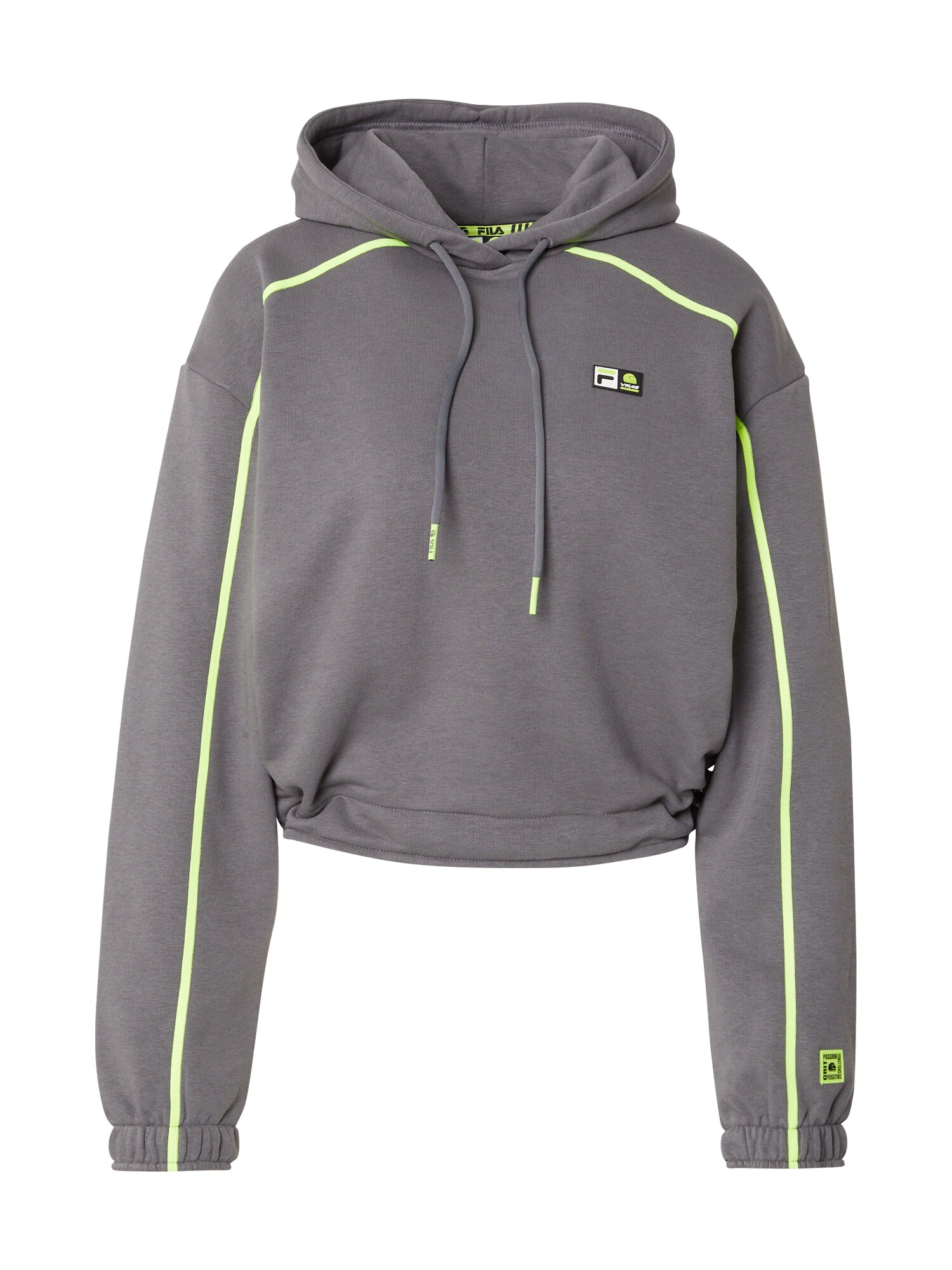 FILA Hanorac sport C64  gri închis / verde deschis / negru / alb