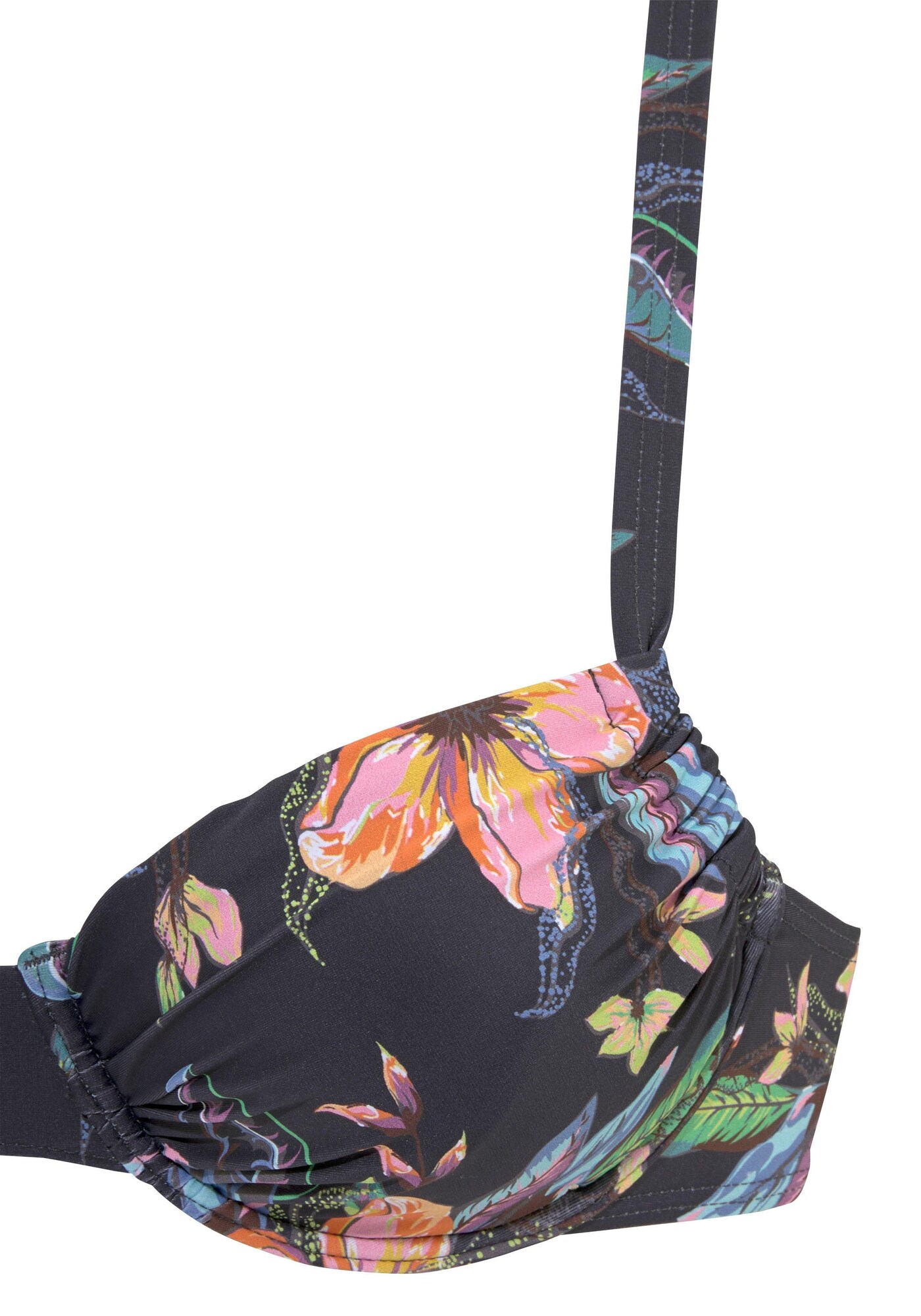 LASCANA Bikini felső 'Malia'  antracit / korál termék 2. képe