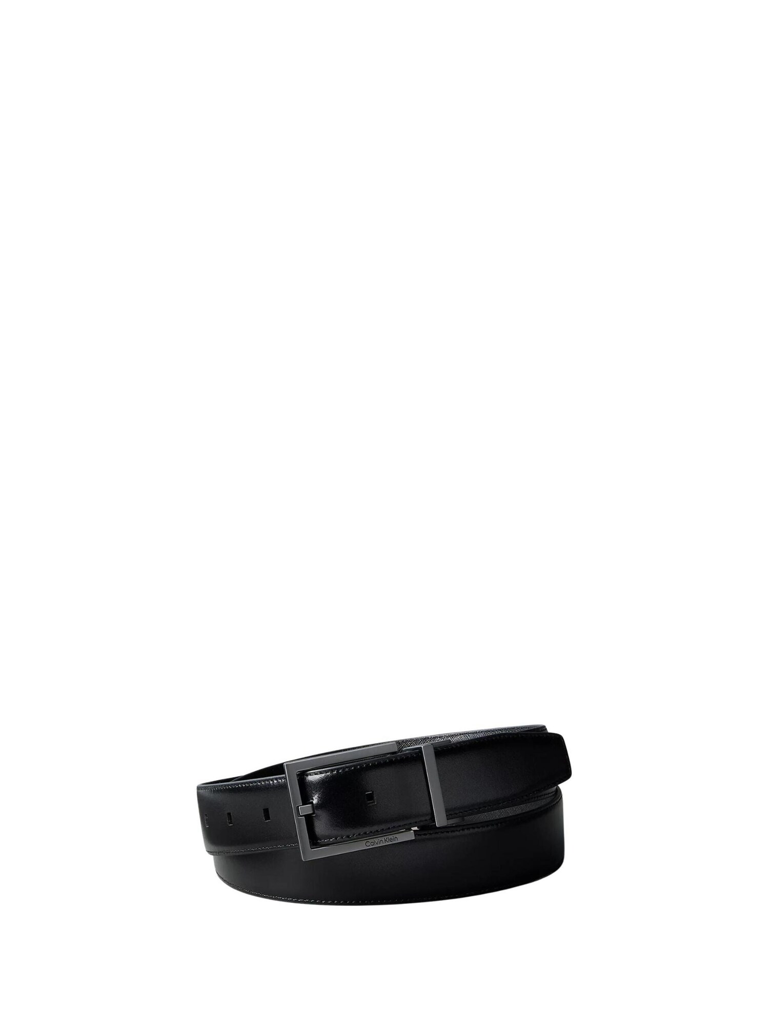 Calvin Klein Opasky 'CALVIN KLEIN SQUARE BUKLE 32MM REV/ADJ CINTURA'  čierna