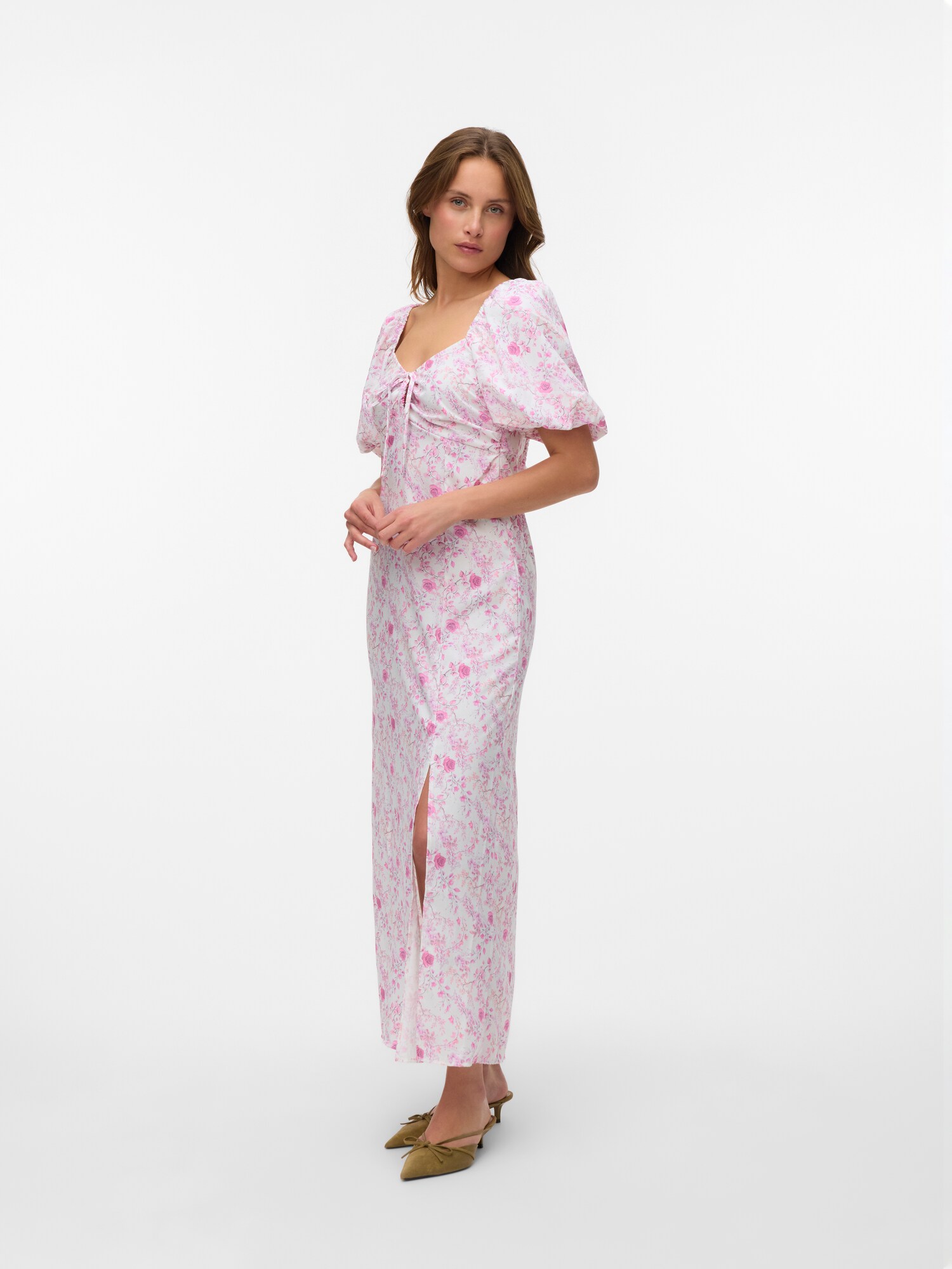 VERO MODA Ruha 'VMGABRIELLA'  fáradt rózsaszín / fehér termék 2. képe