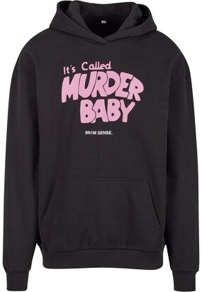 9N1M SENSE Sweatshirt ‘Murder’ Lichtroze / Zwart