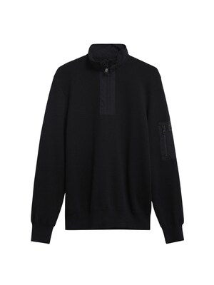 Barbour International Jersey 'BARBOUR INTERNATIONAL INLINE HALF ZIP JUMPER Maglieria'  negro