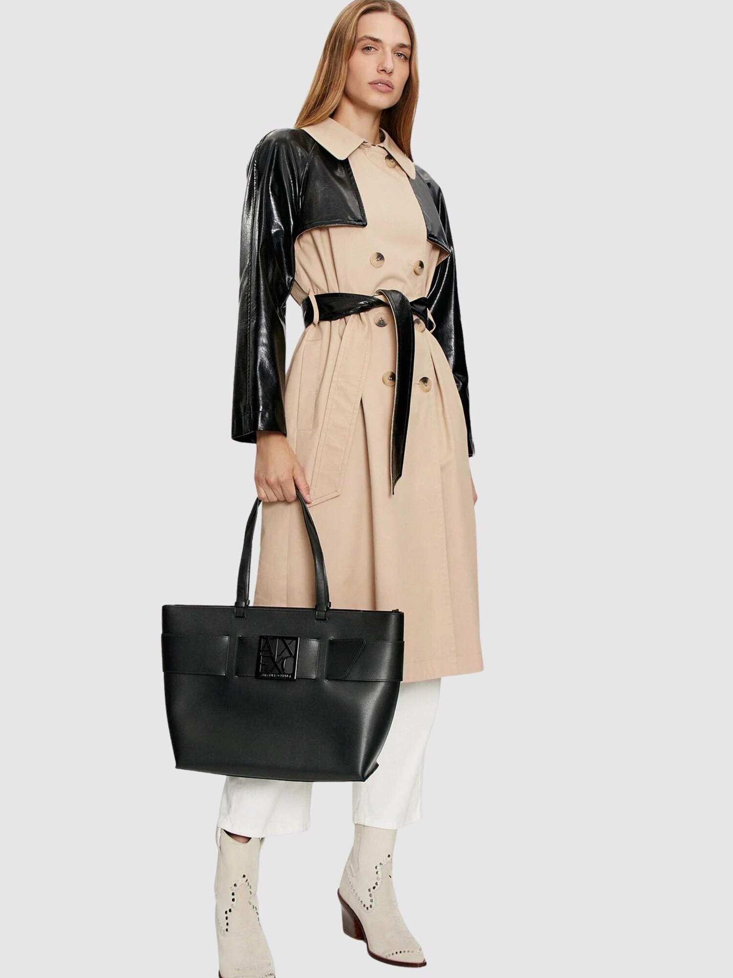 ARMANI EXCHANGE Shopper negro – imagen 11