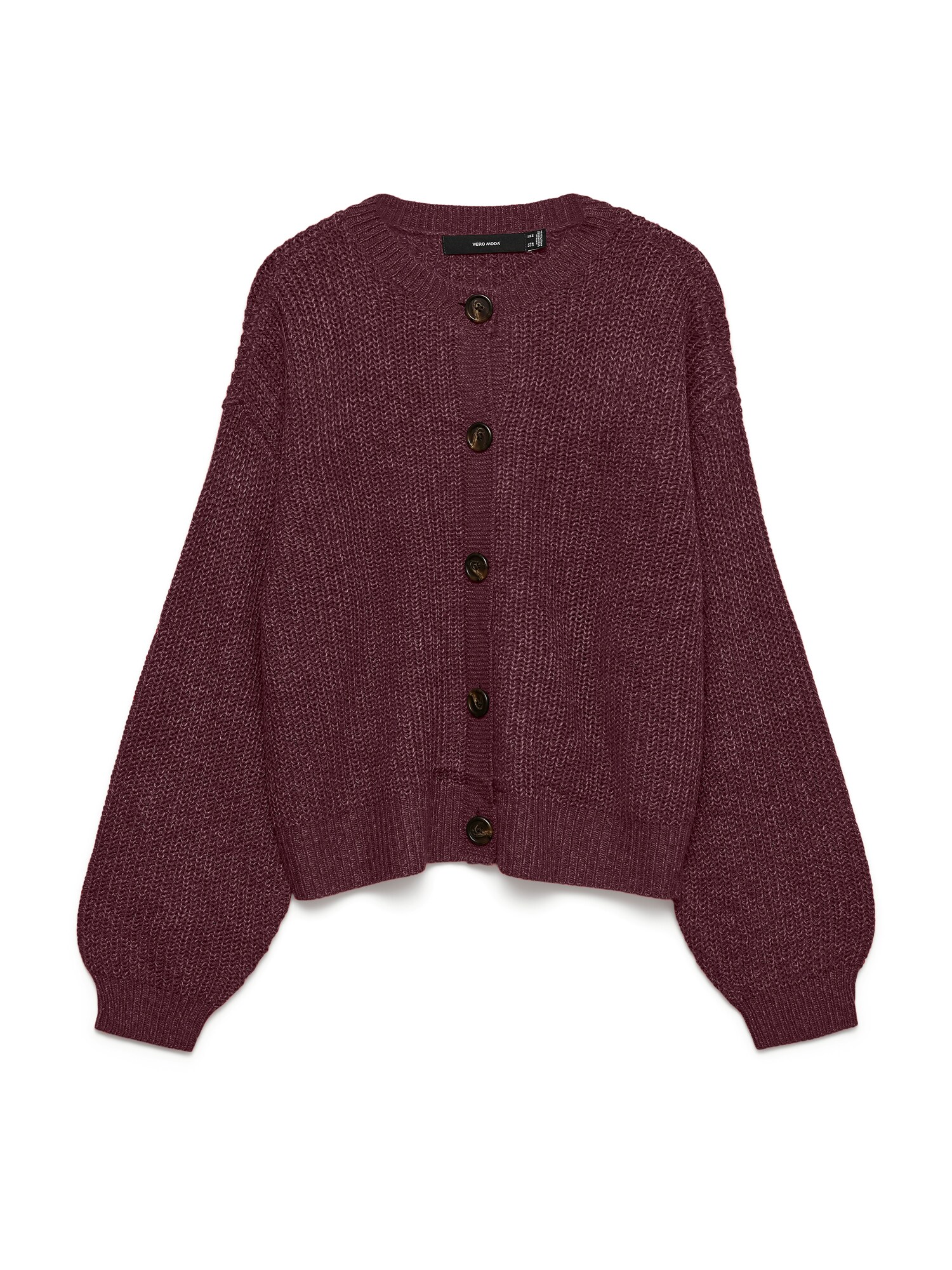 VERO MODA Geacă tricotată VMLea  roșu burgundy