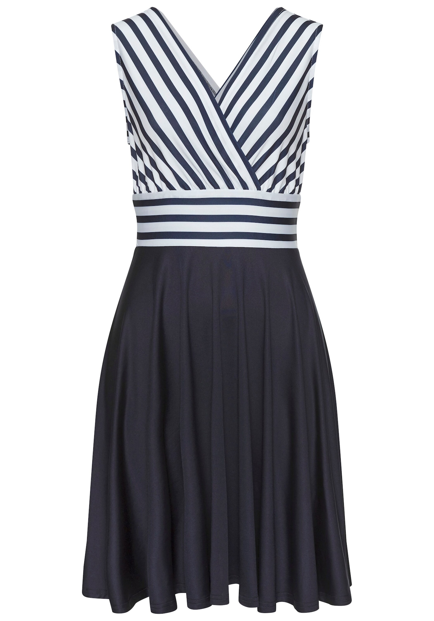 LASCANA Rochie de vară  bleumarin / alb