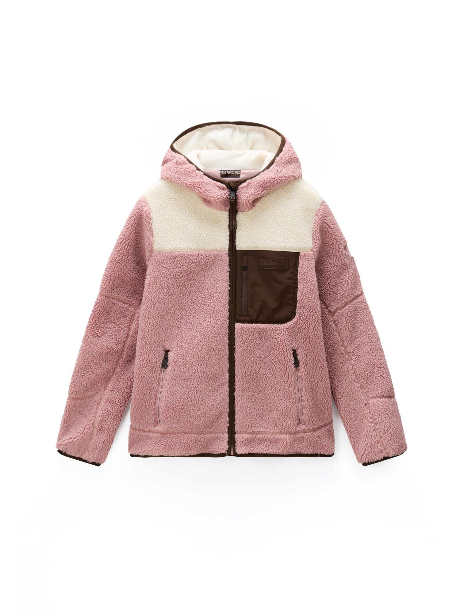 NAPAPIJRI Chaqueta de entretiempo 'Yupik OG'  marrón oscuro / altrosa / blanco natural