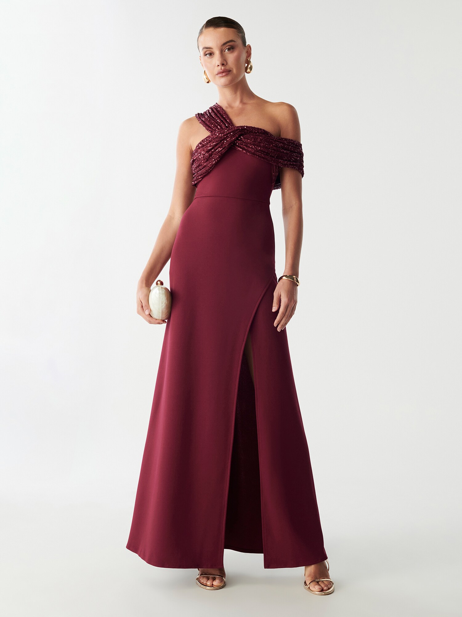 BWLDR Rochie de seară Trisha  roșu burgundy