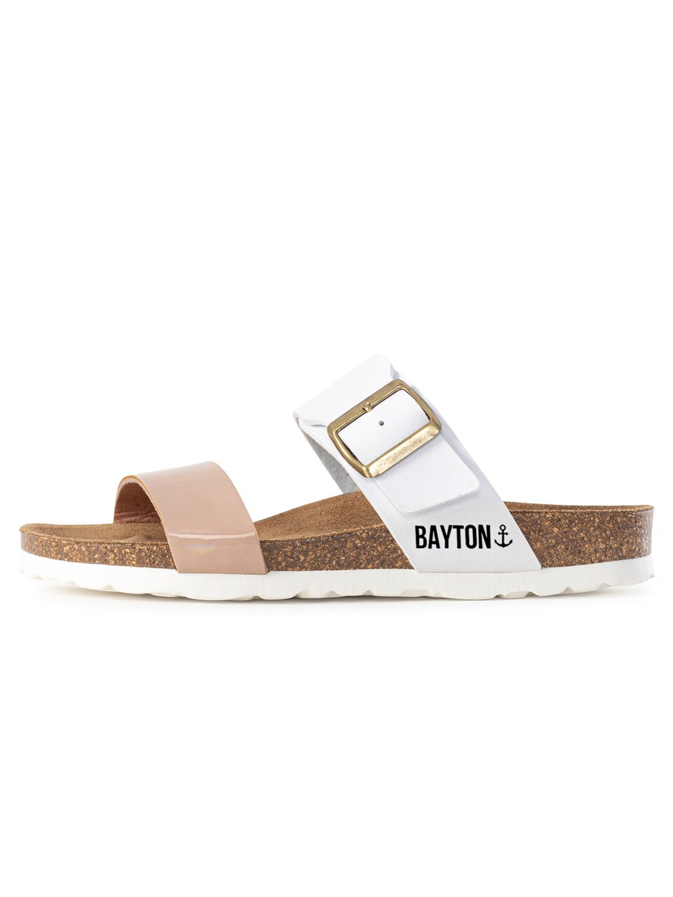 Pantolette 'Valence' nude / brun