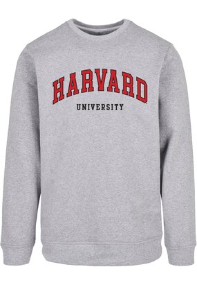 Merchcode Sweatshirt ‘Harvard University – Script’ Grijs gemêleerd / Rood / Zwart