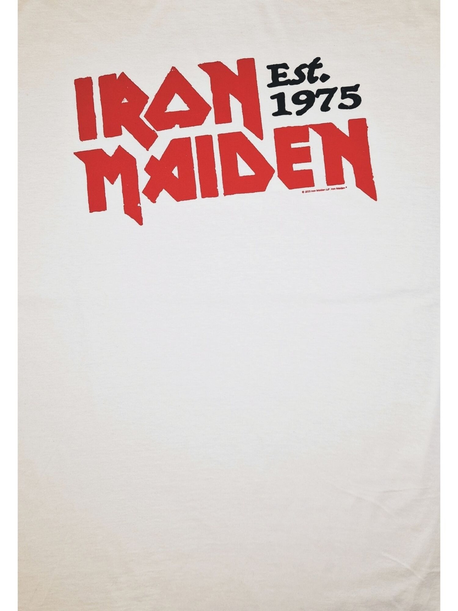 Iron Maiden Camiseta 'Iron Maiden  Slanted Established Logo T-Shirt'  blanco – imagen 3