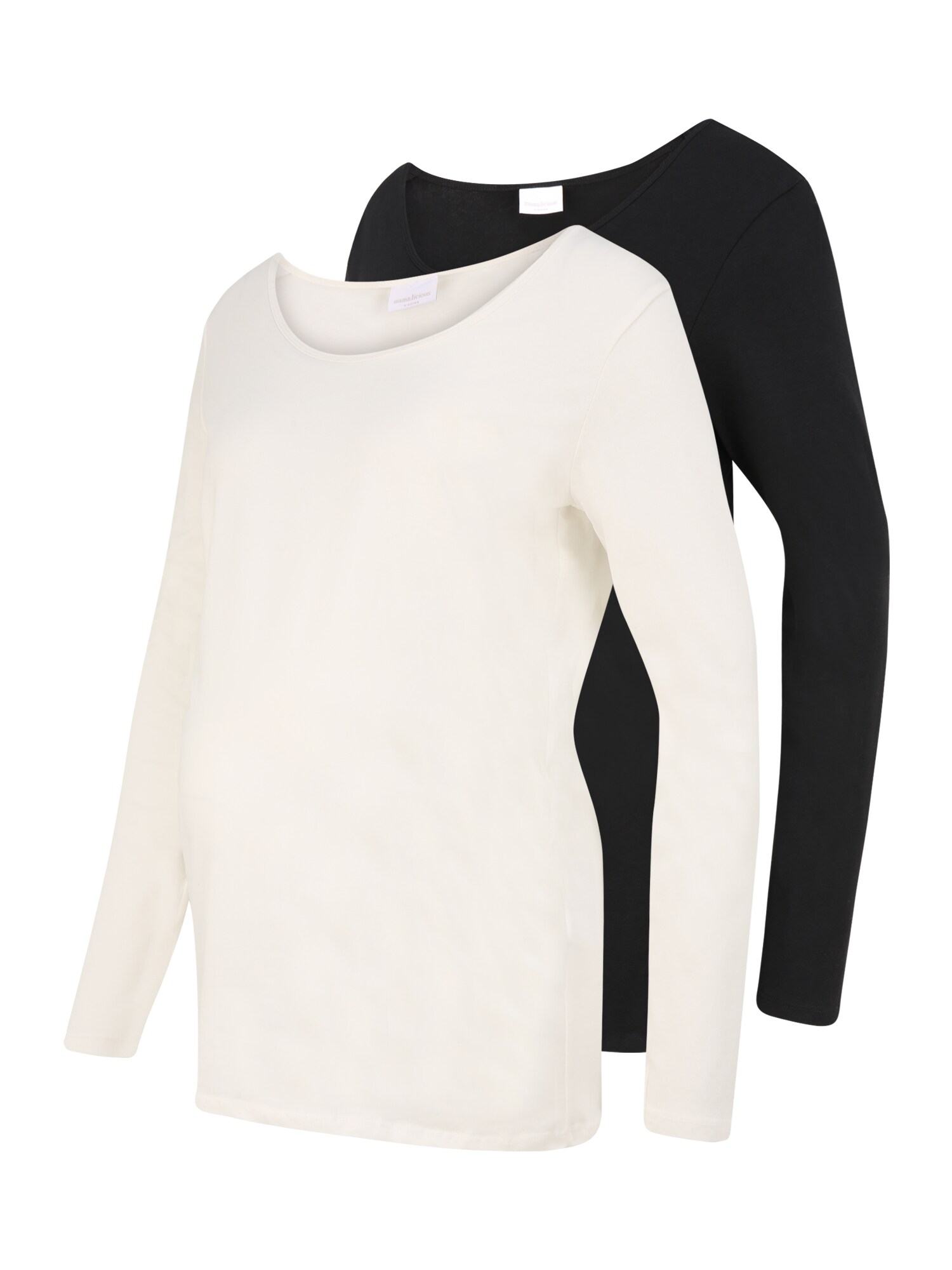 Mamalicious Curve Marškinėliai 'Lea' juoda / balta