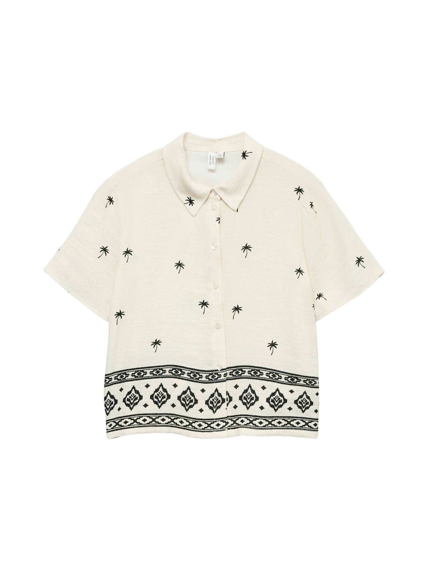 VERO MODA Bluză 'VMKAI'  bej deschis / negru