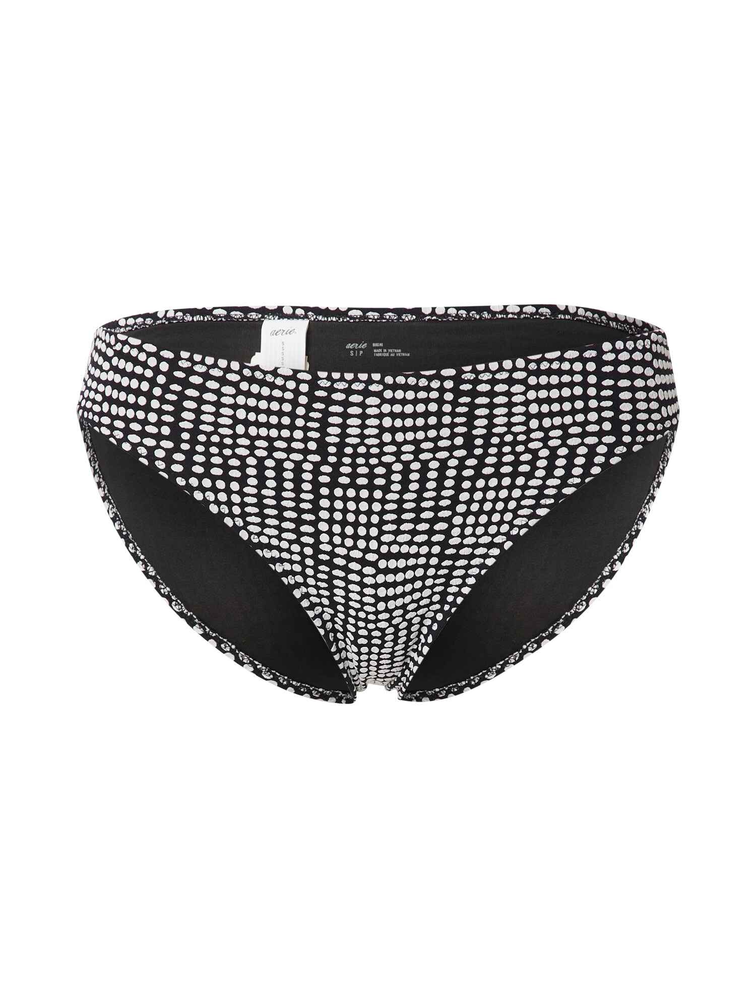 AERIE Bikinio kelnaitės juoda / balta