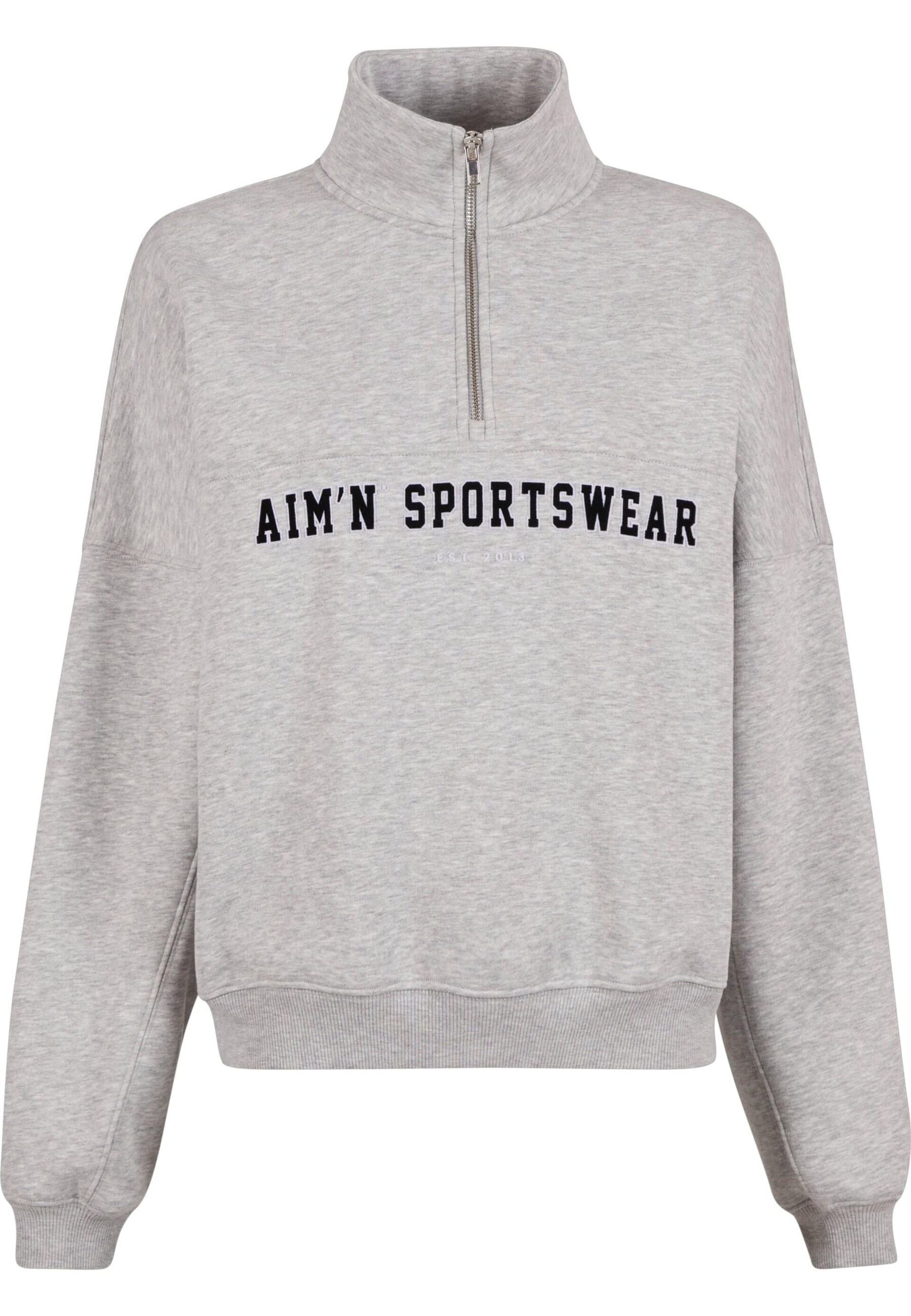 Aimn Women's Varsity Sweat Half Zip tröjor – bild 2