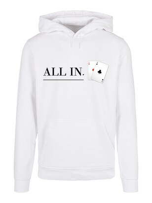 F4NT4STIC Sweatshirt ‘Poker All In Karten’ Rood / Zwart / Wit