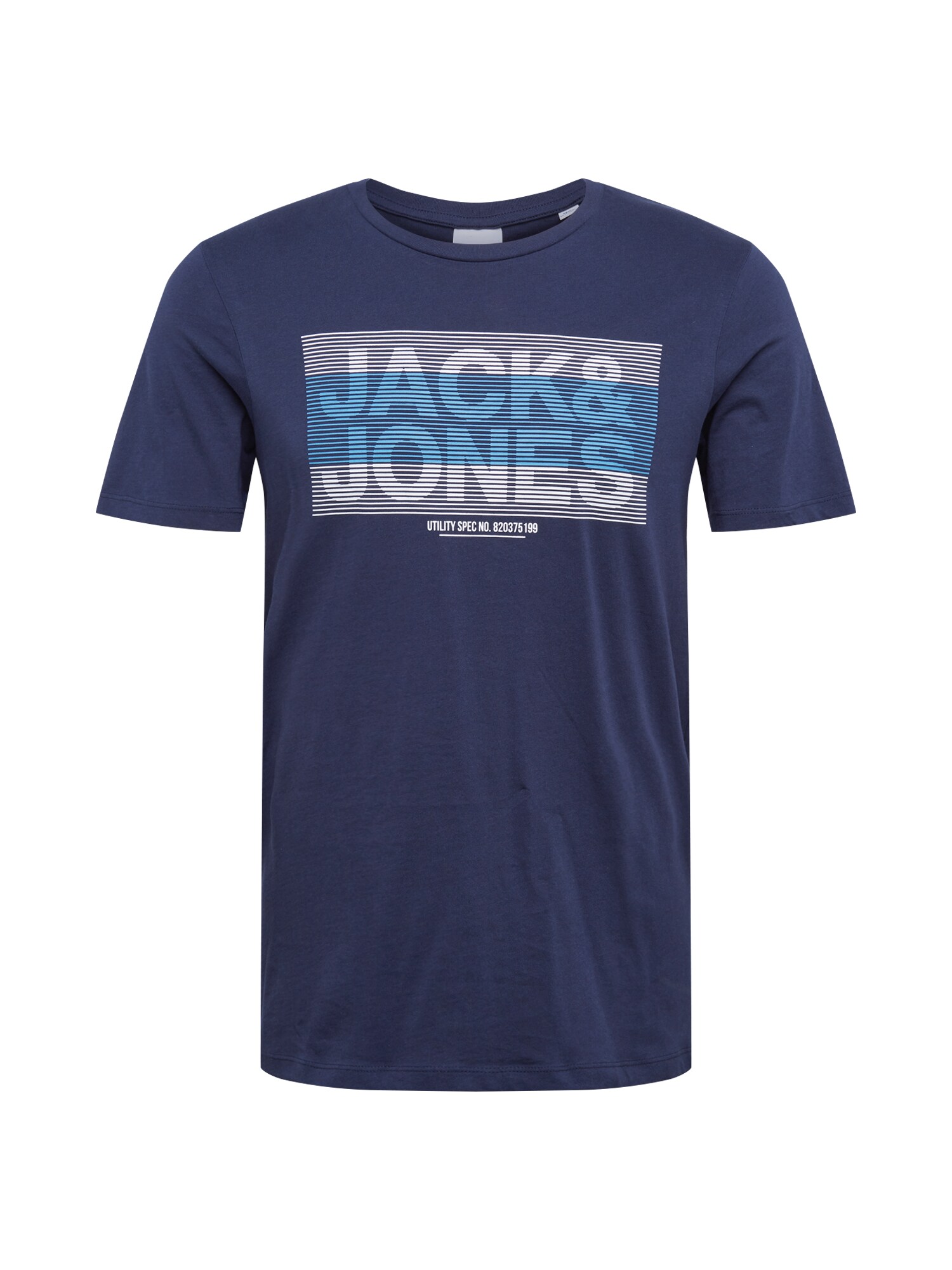 JACK & JONES Marškinėliai 'JUMBO'  tamsiai mėlyna / balta / mėlyna